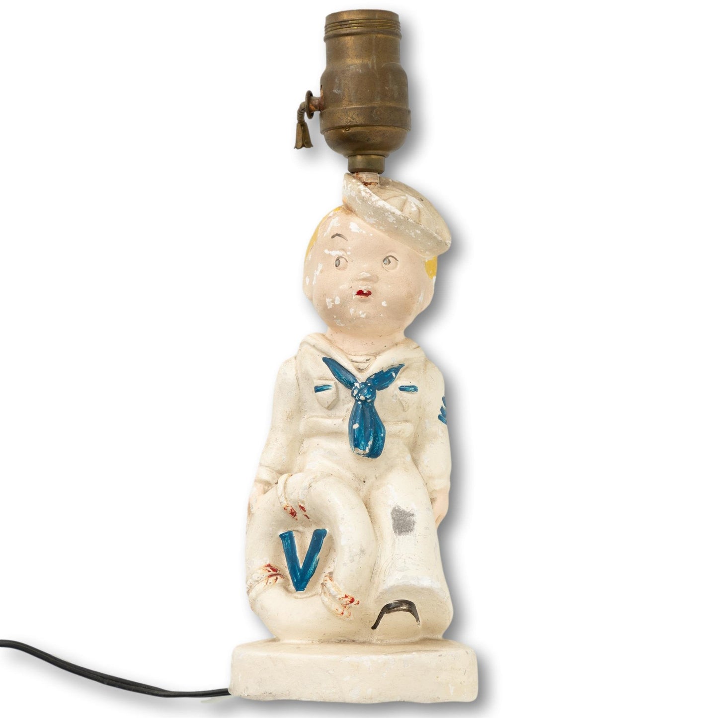 Chalkware Sailor Lamp