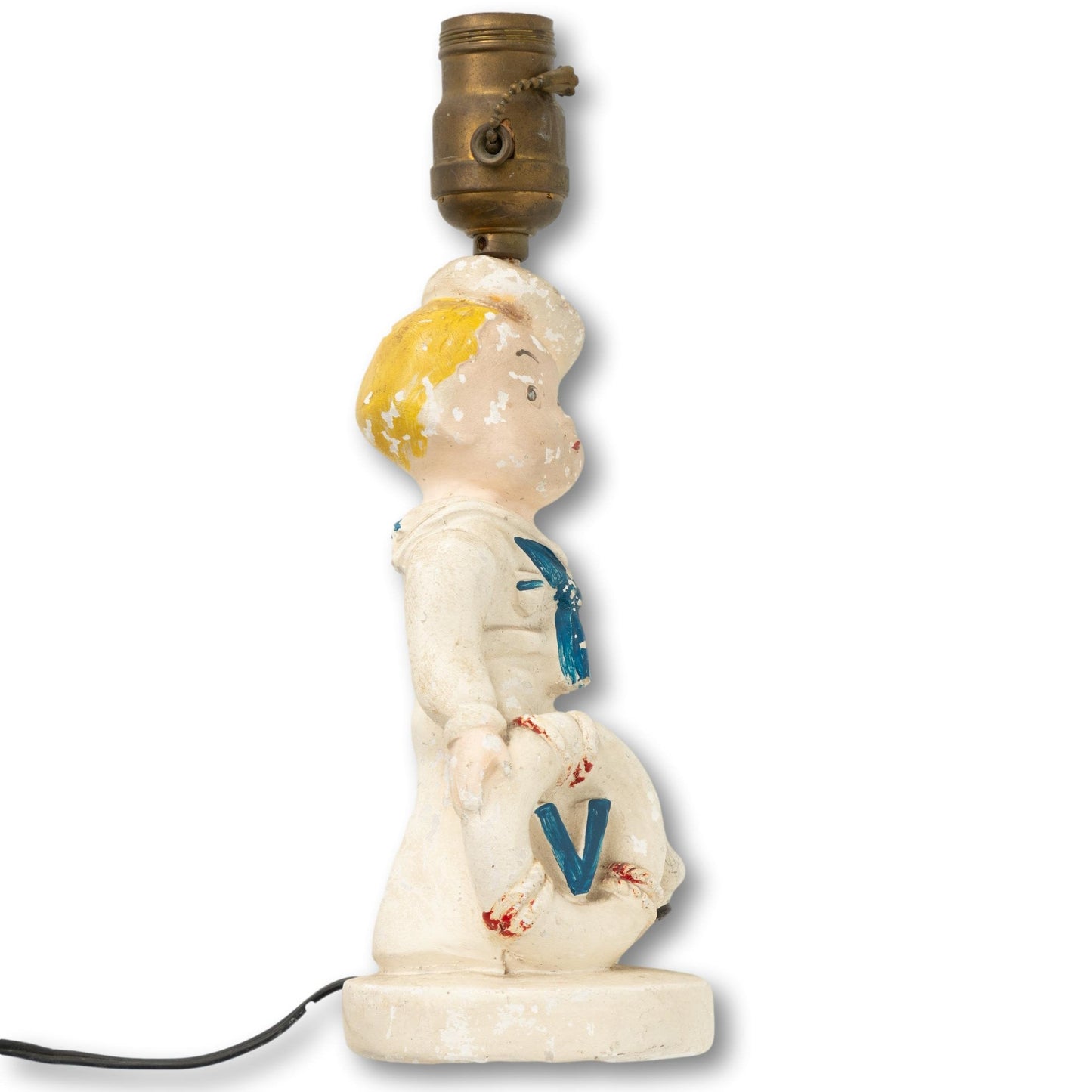 Chalkware Sailor Lamp