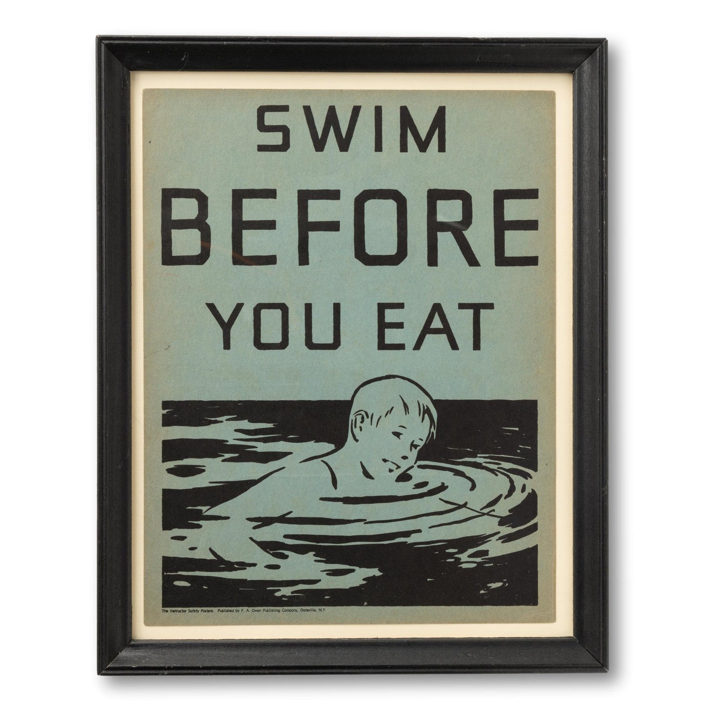 "Swim Before You Eat" Safety Poster