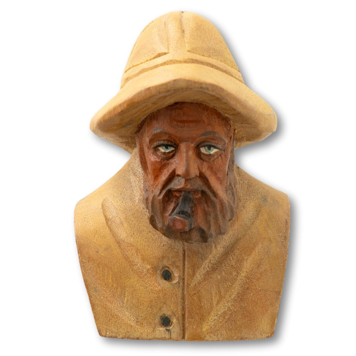 Wood Old Salt Bust