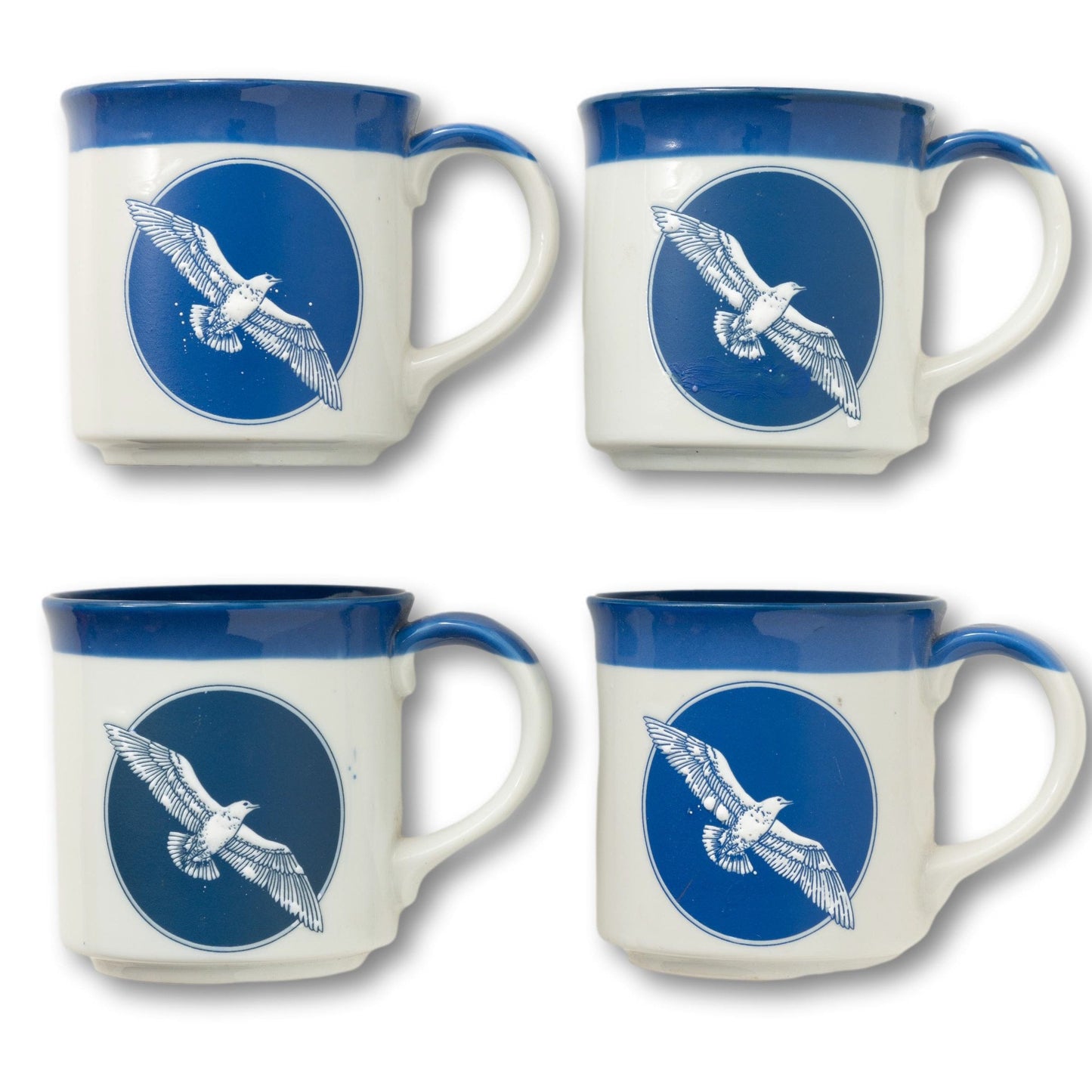 Maine Seagull Mugs, Set of 4