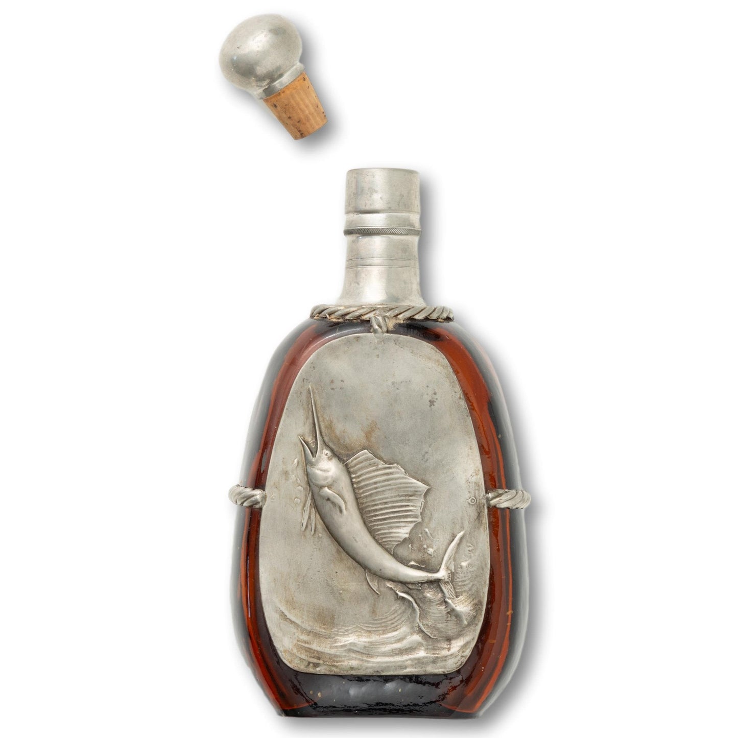 Pewter Sailfish Decanter