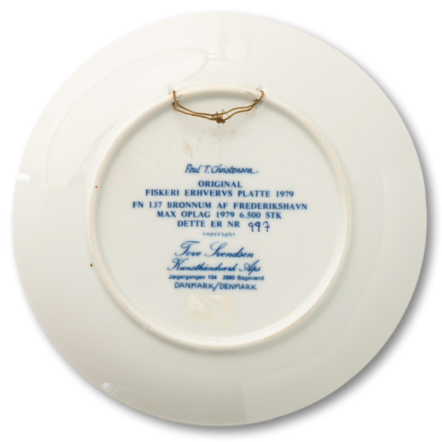 Blue Sailboat Plate