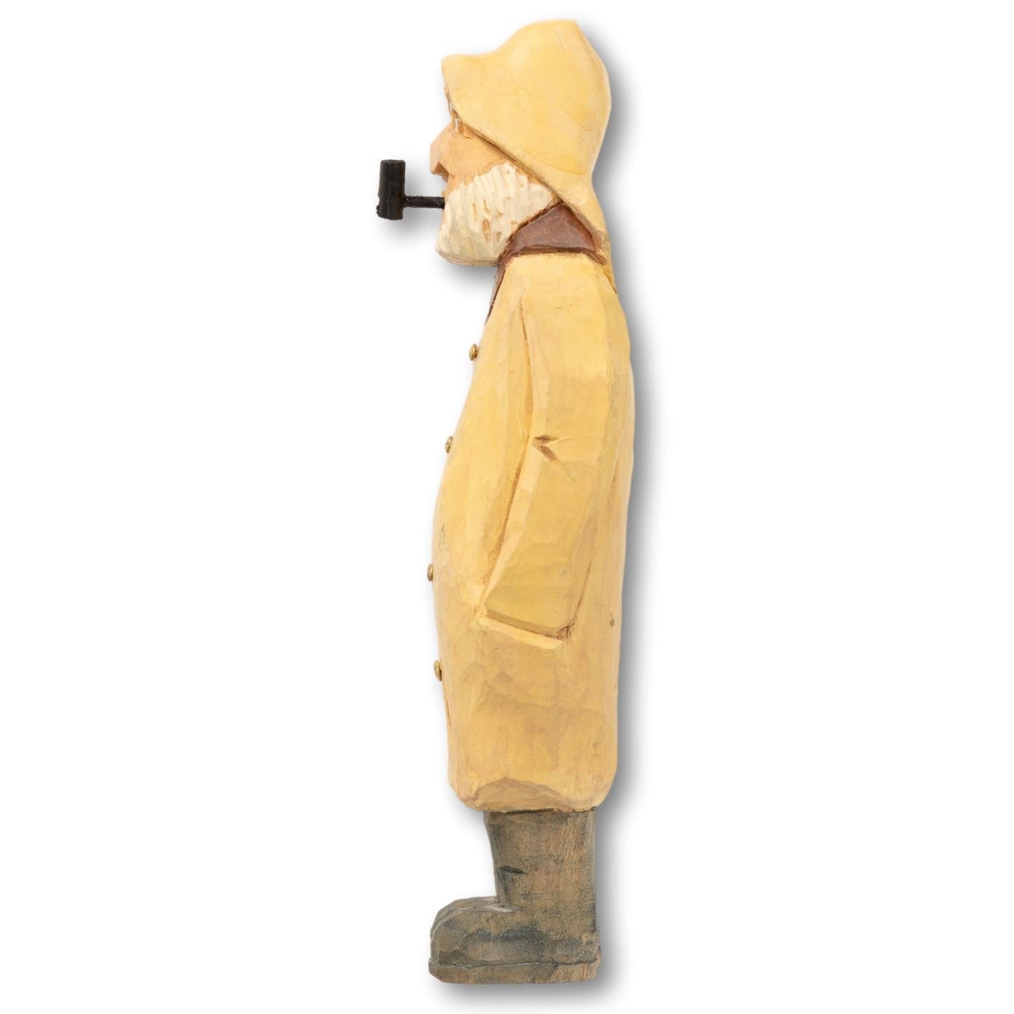 Long Coat Fisherman w Brass Nail Buttons