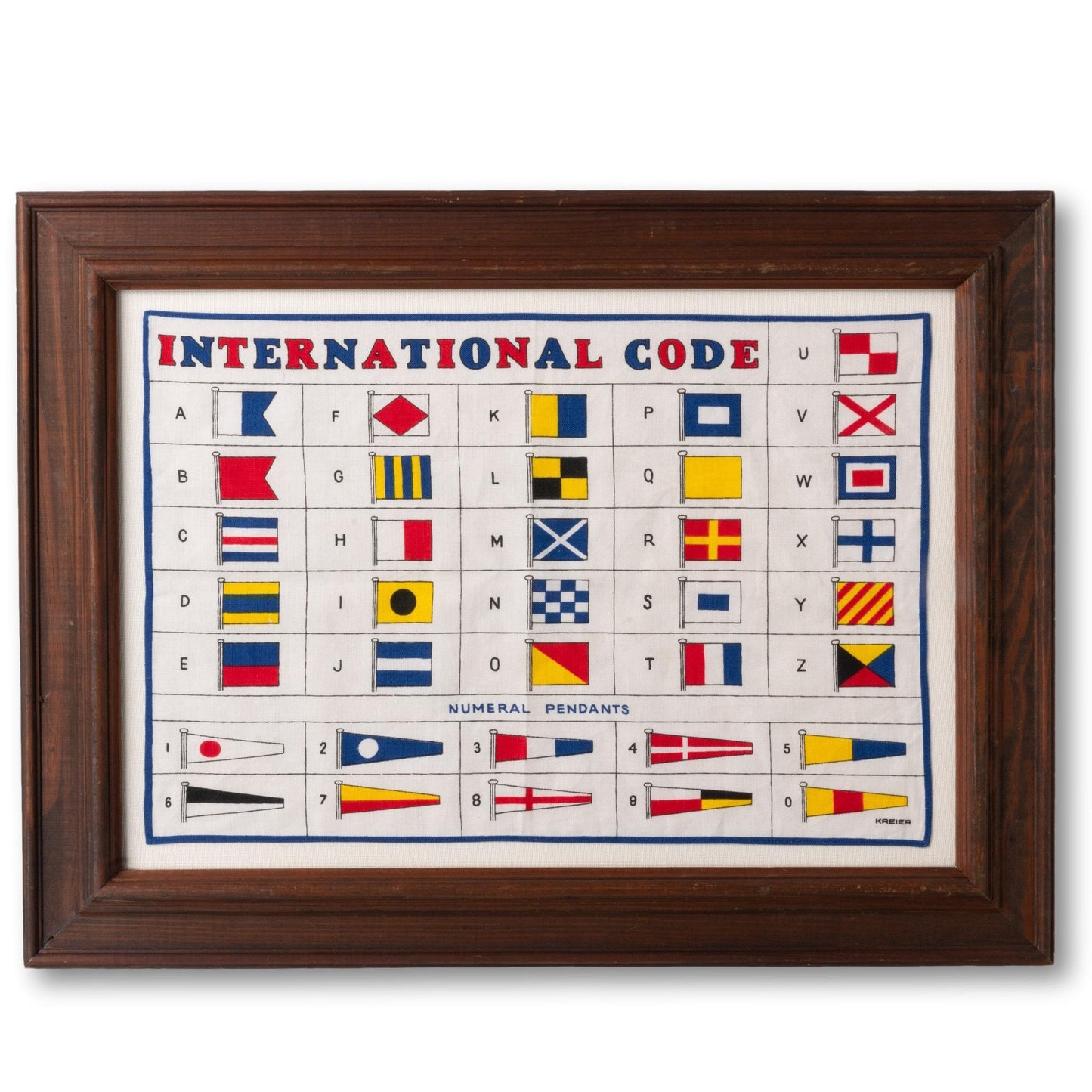 Framed International Codes Linen