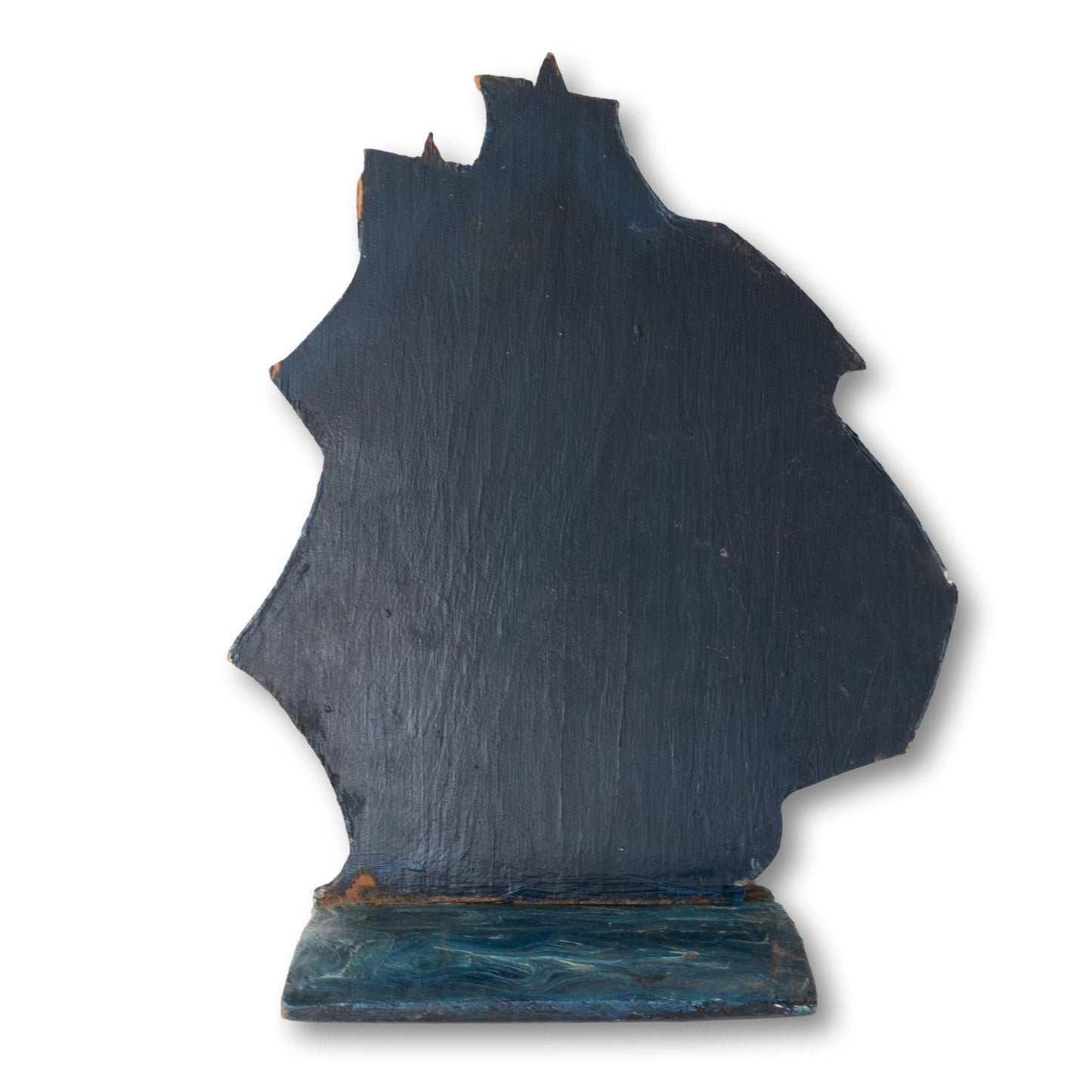 Hand-Painted Ship Doorstop or Shelf Piece