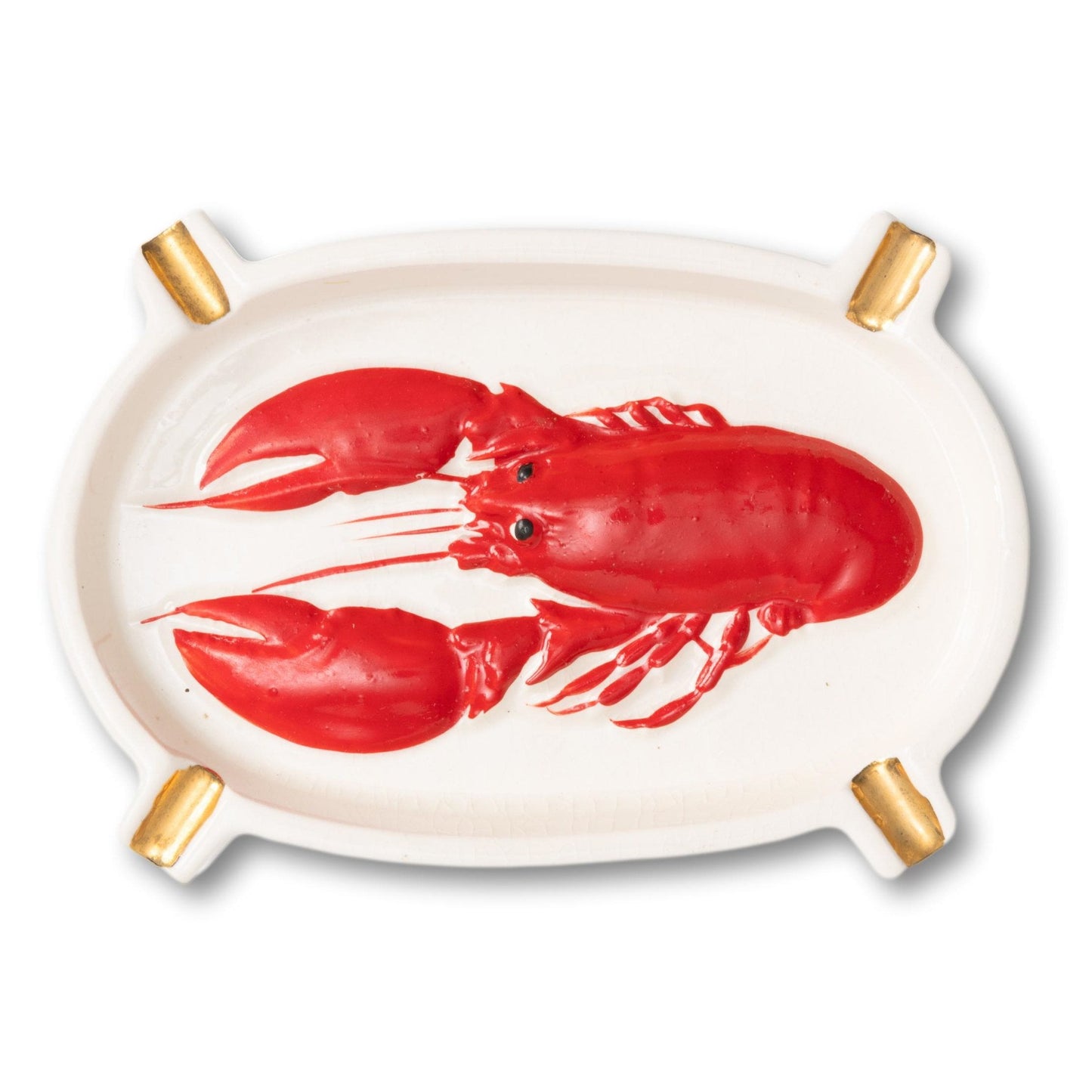 2 Sided Ceramic Lobster Ashtray