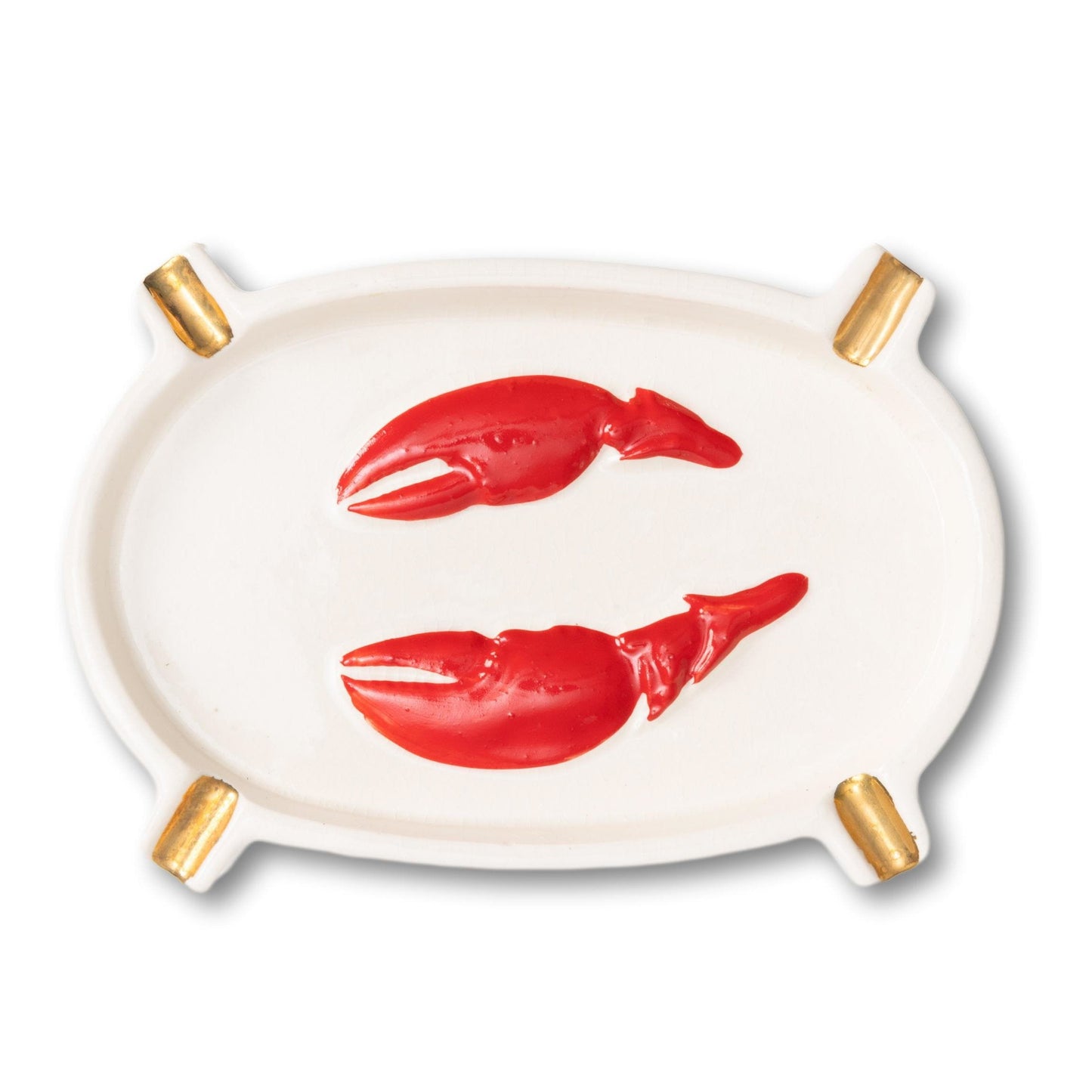 2 Sided Ceramic Lobster Ashtray