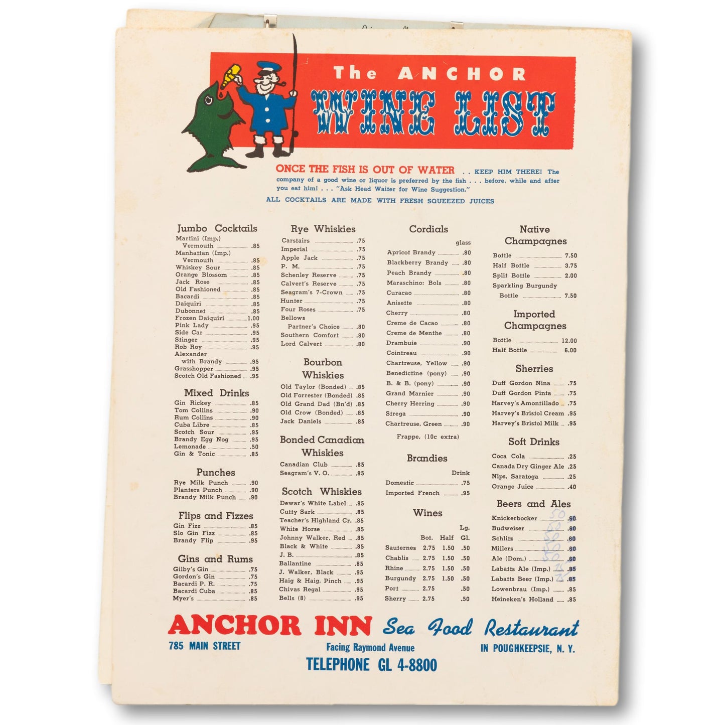 XL Seafood Menu