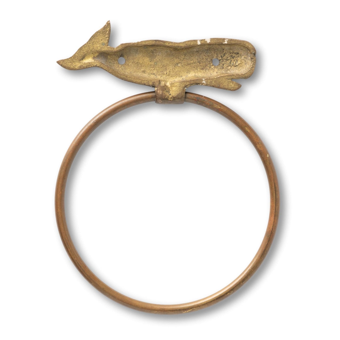 Brass Whale Towel Ring