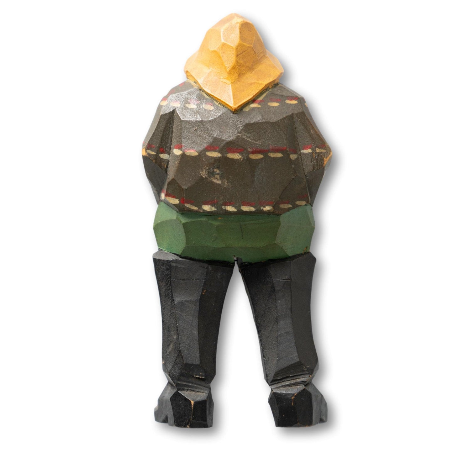 Wood Fisherman w Fair Isle Sweater & Waders