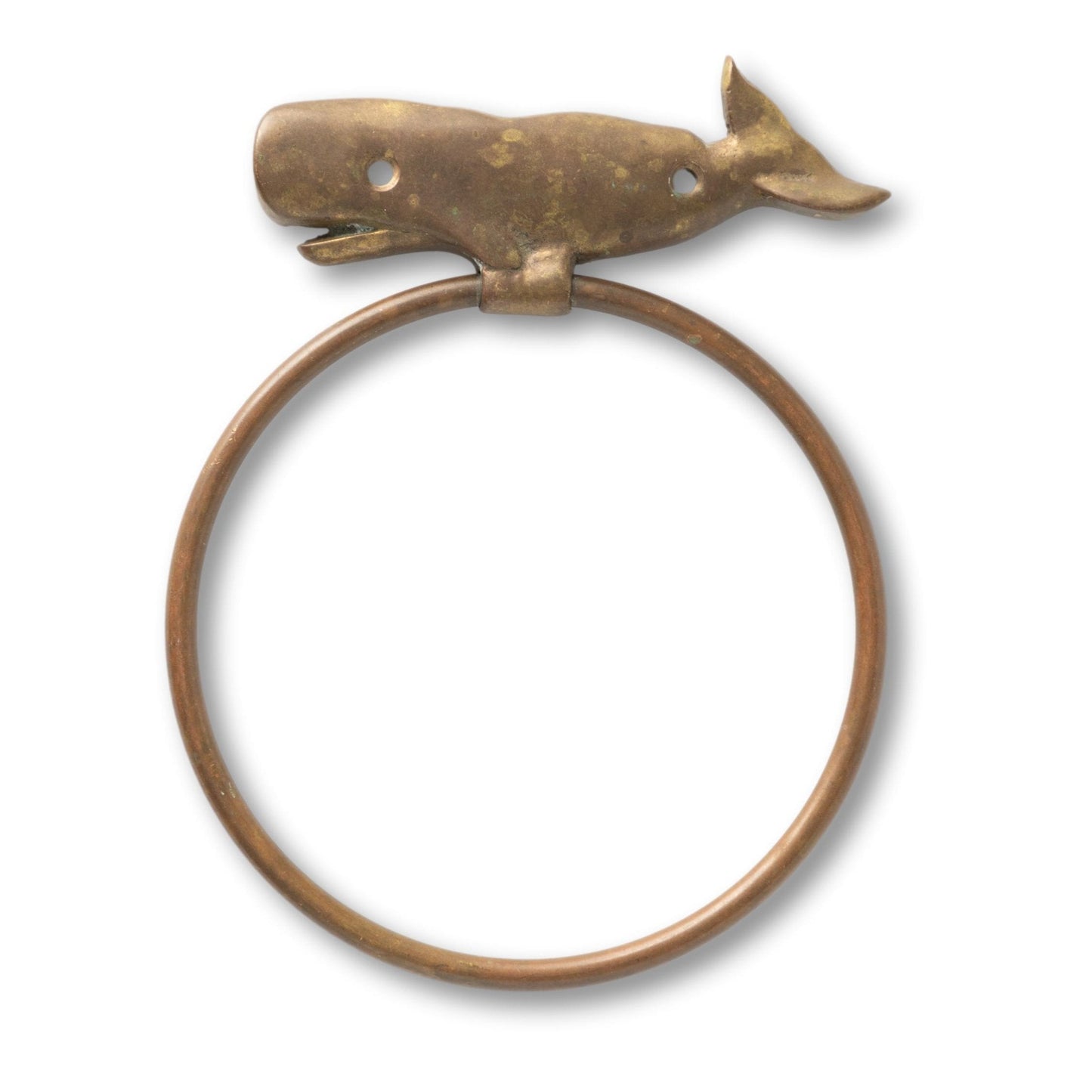 Brass Whale Towel Ring
