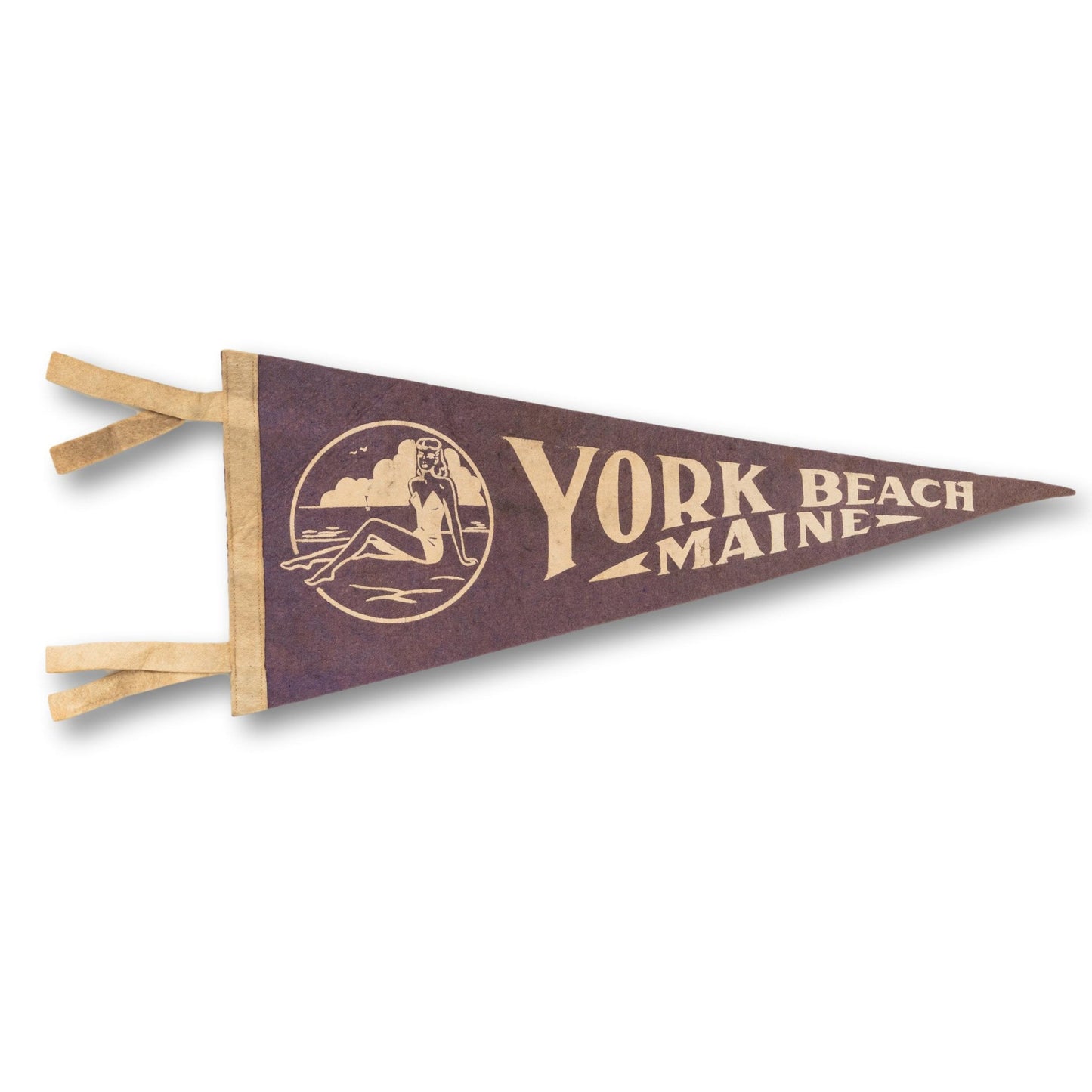 Blue York Beach Felt Pennant