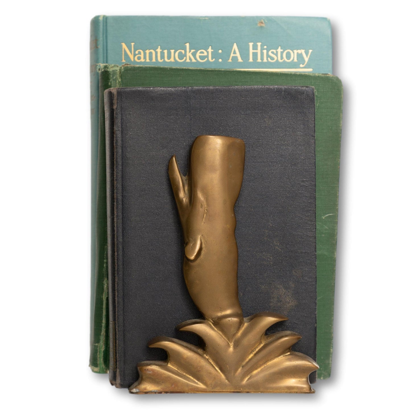 Unique Brass Whale Bookends