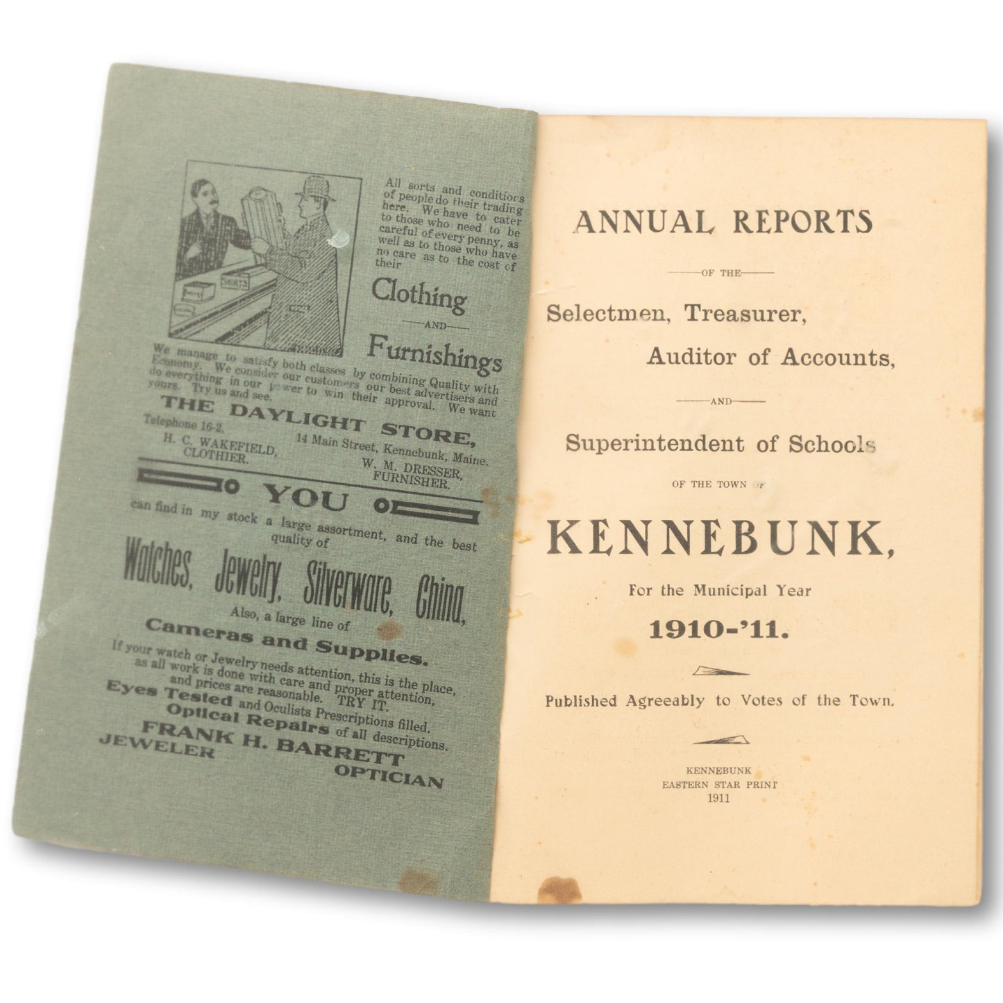 1910-11 Kennebunk, Maine Annual Report