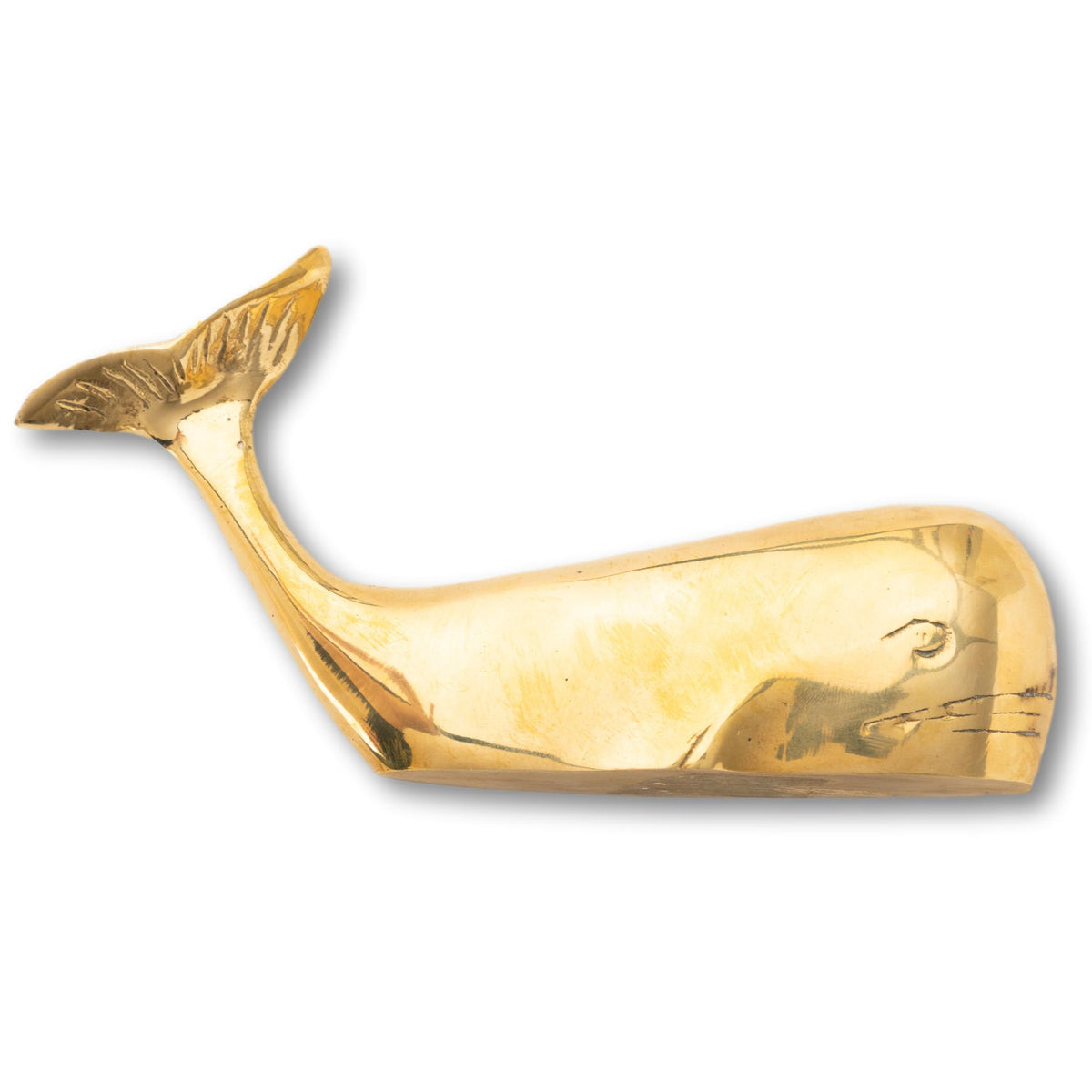 Bold Medium Brass Whale