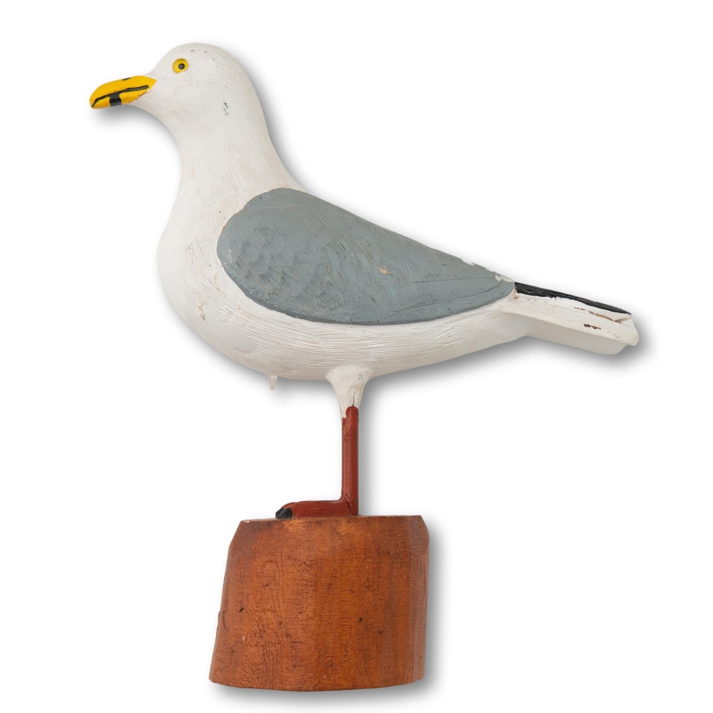Carved Wood Seagull on Post