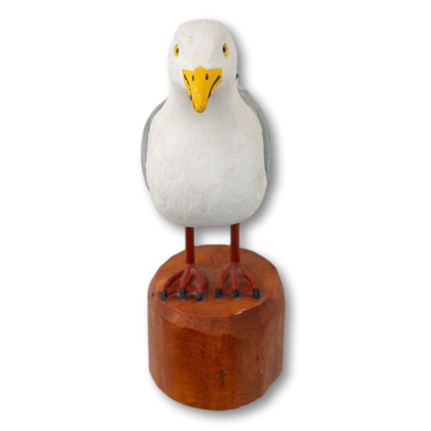 Carved Wood Seagull on Post