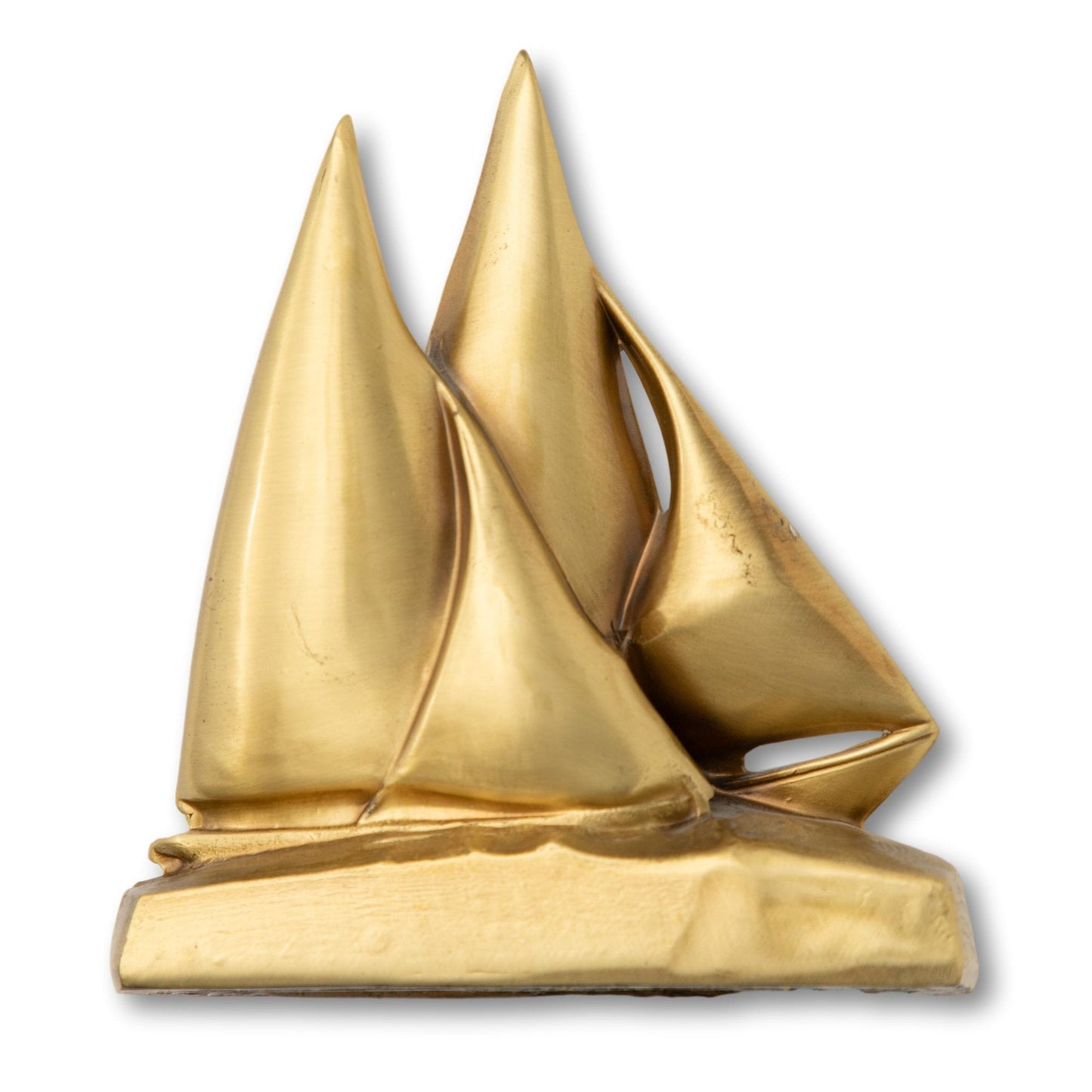 Golden Sailboat Book End