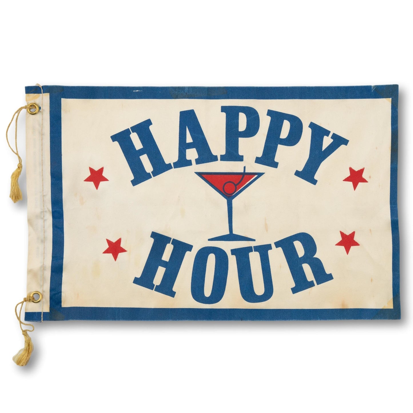 Happy Hour Flag w Tassels