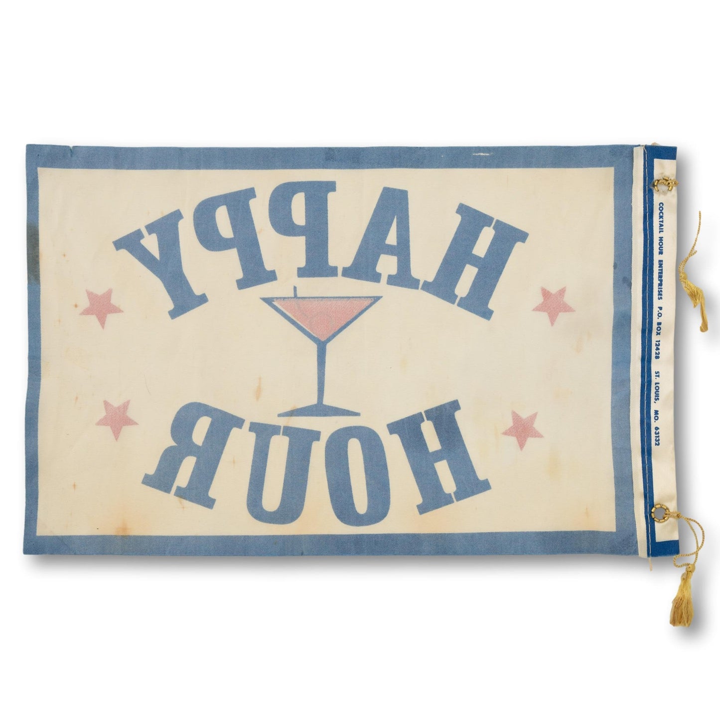Happy Hour Flag w Tassels