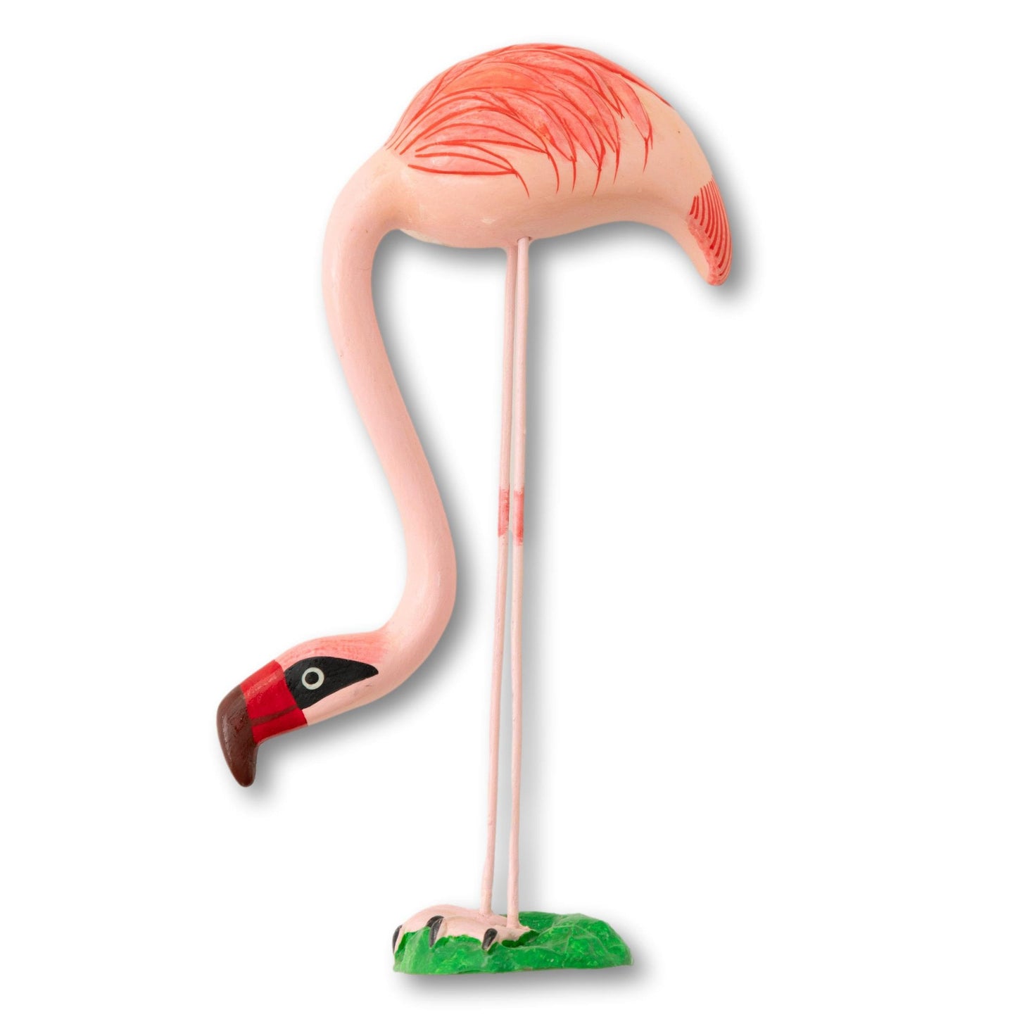 Handmade Wood Flamingo