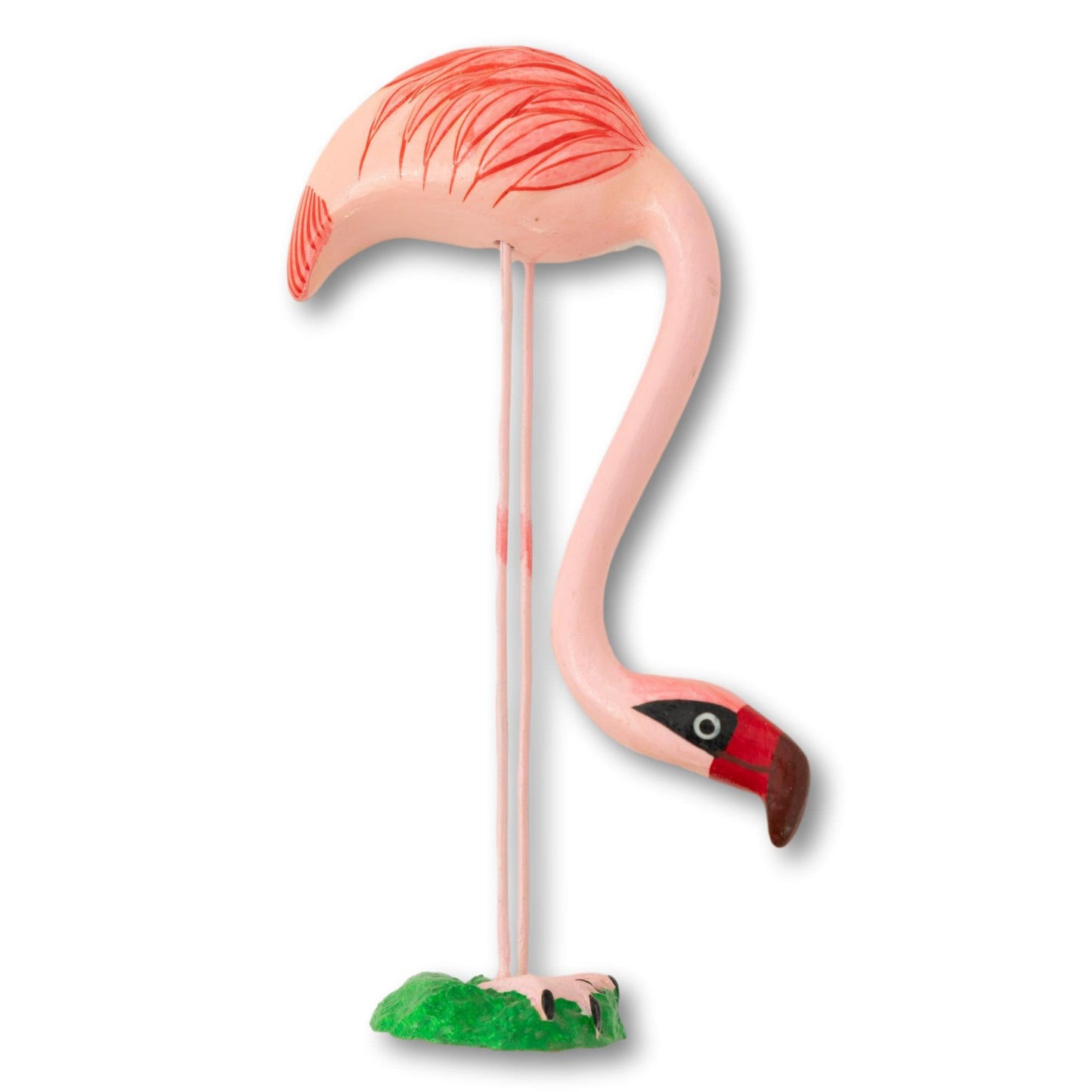 Handmade Wood Flamingo