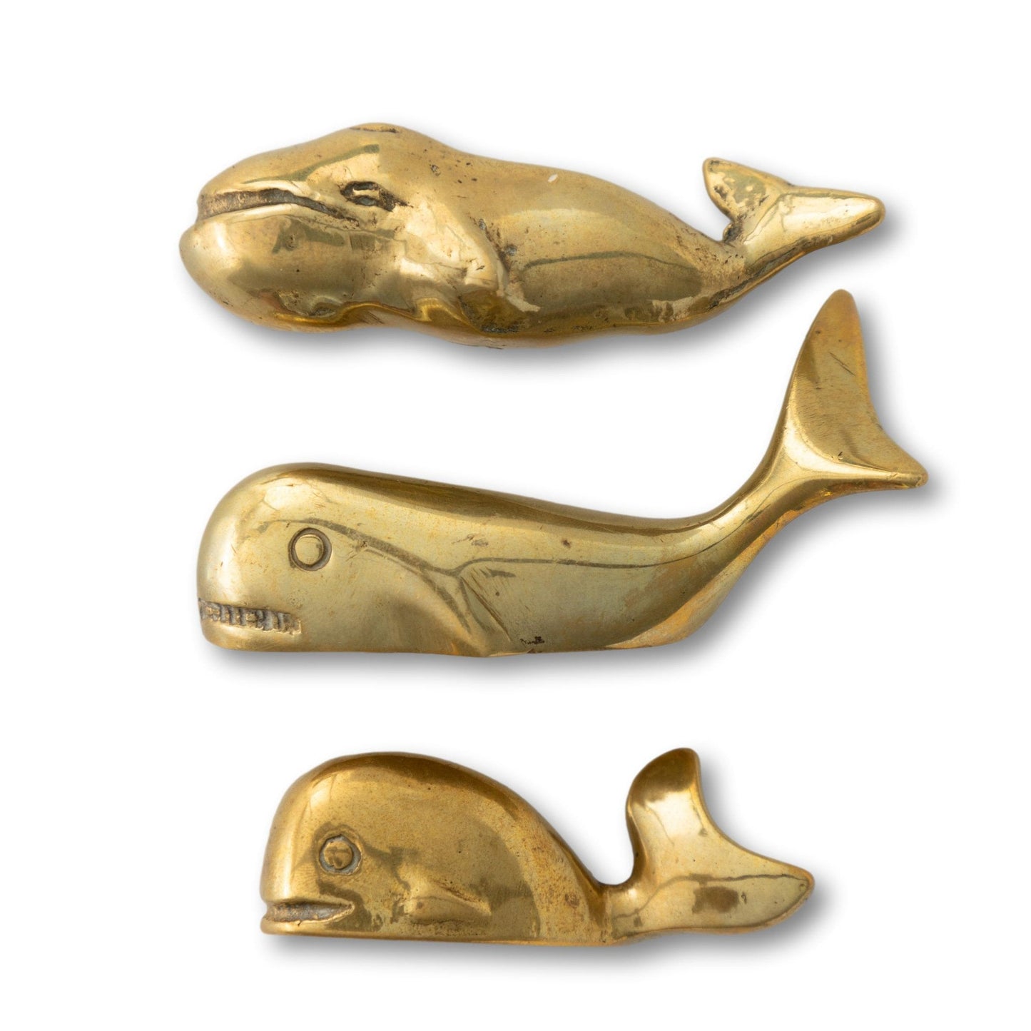 Brass Whale Map Weights