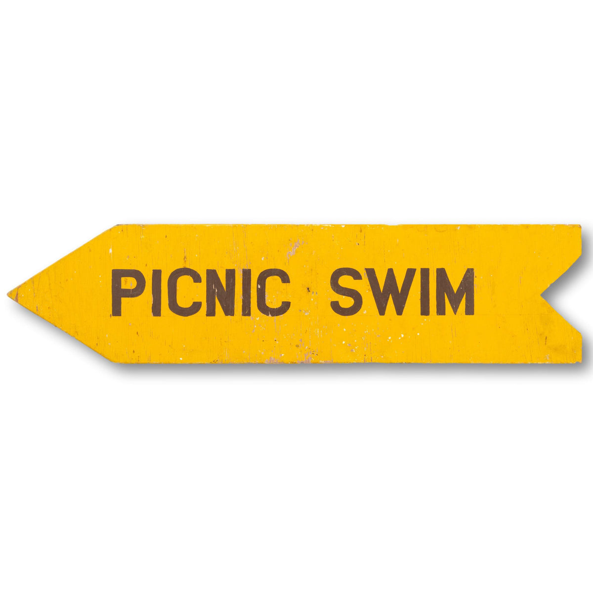 Picnic Swim Arrow Sign