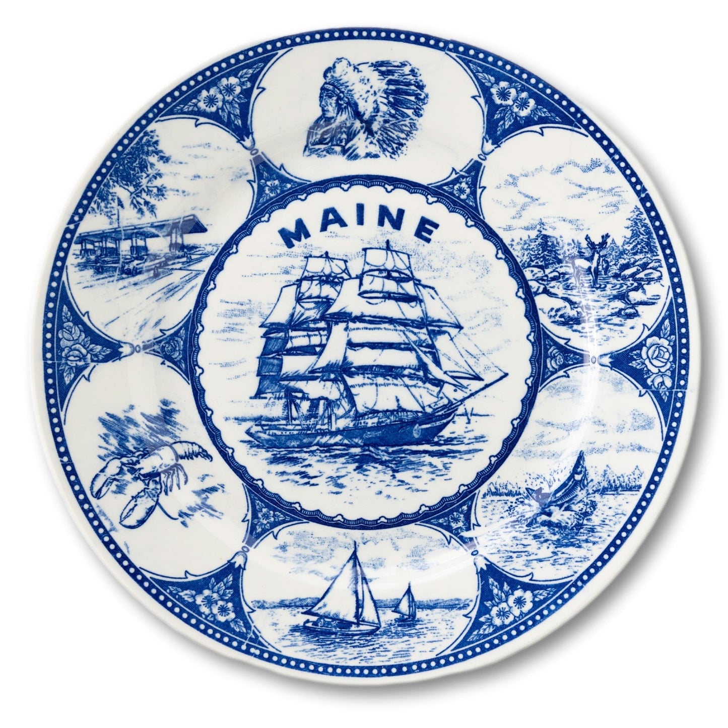 Maine Souvenir Plate