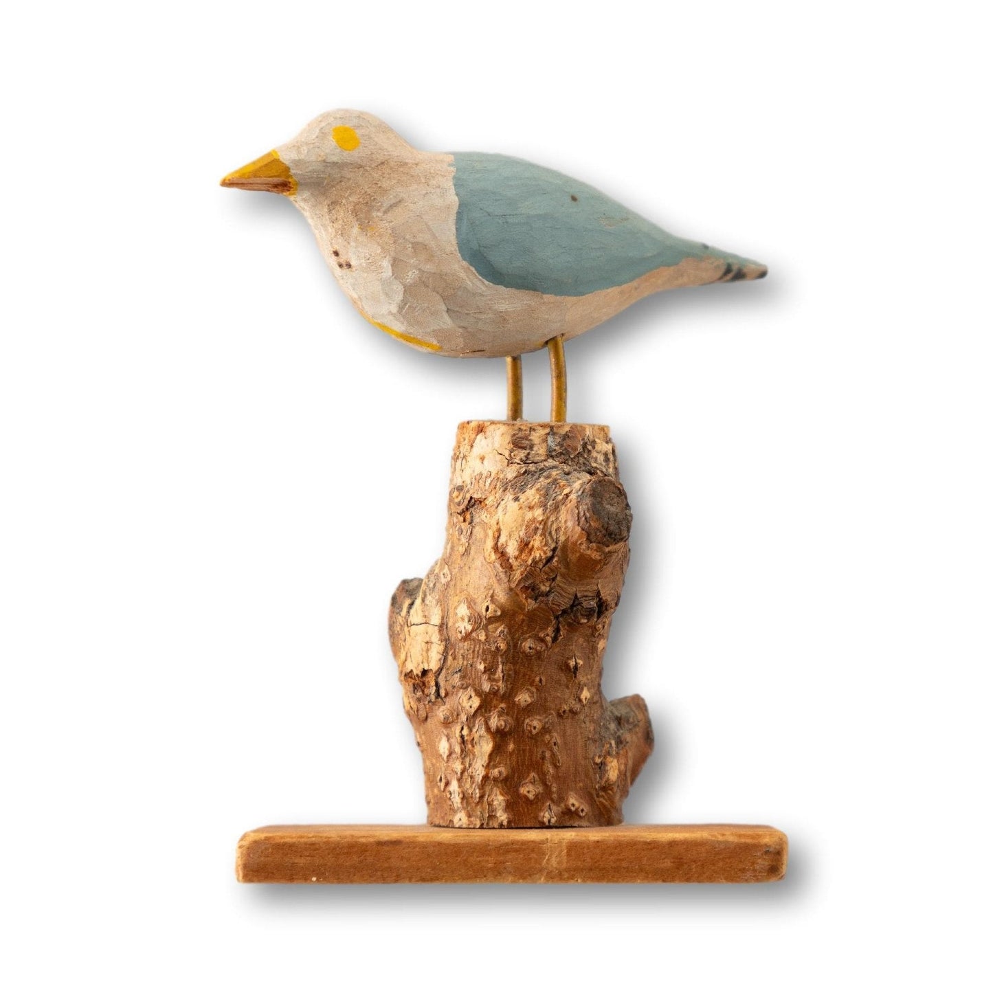 Wood Seagull on Natural Post