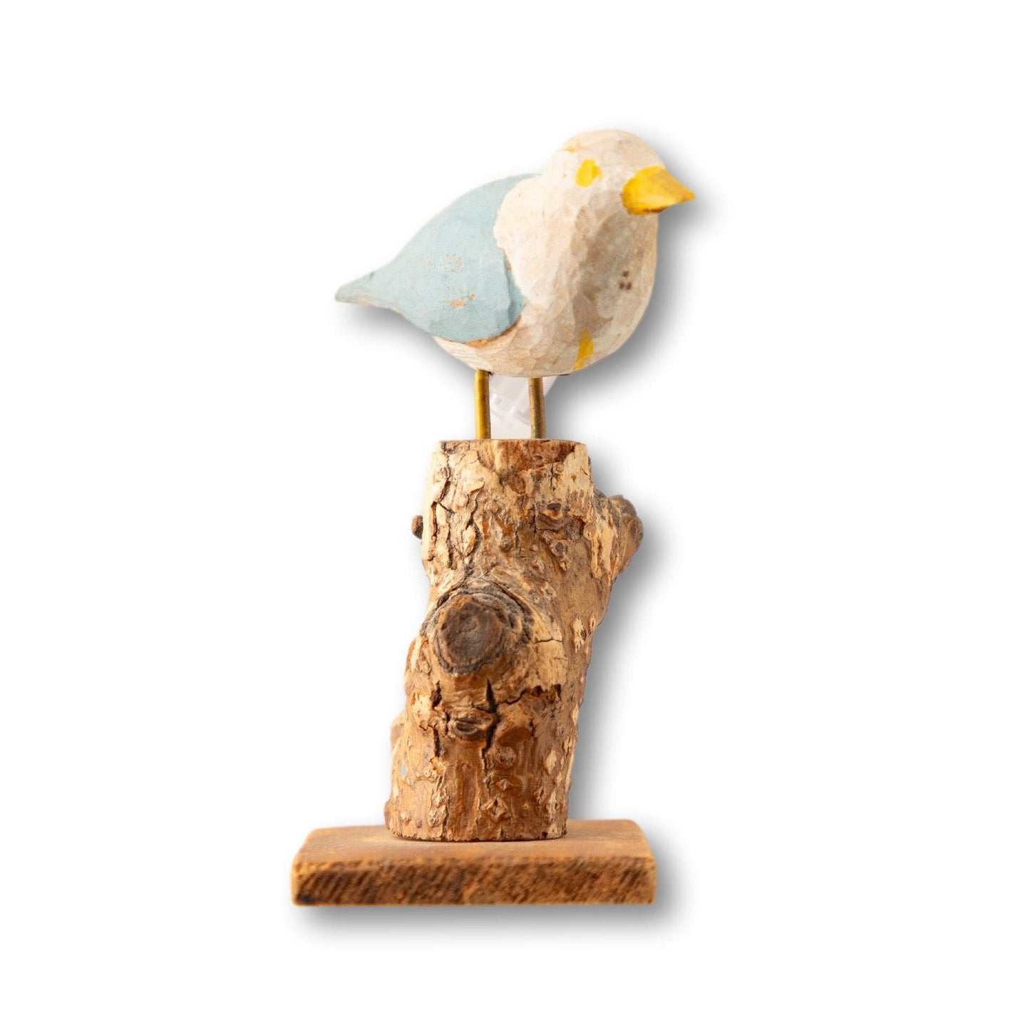 Wood Seagull on Natural Post