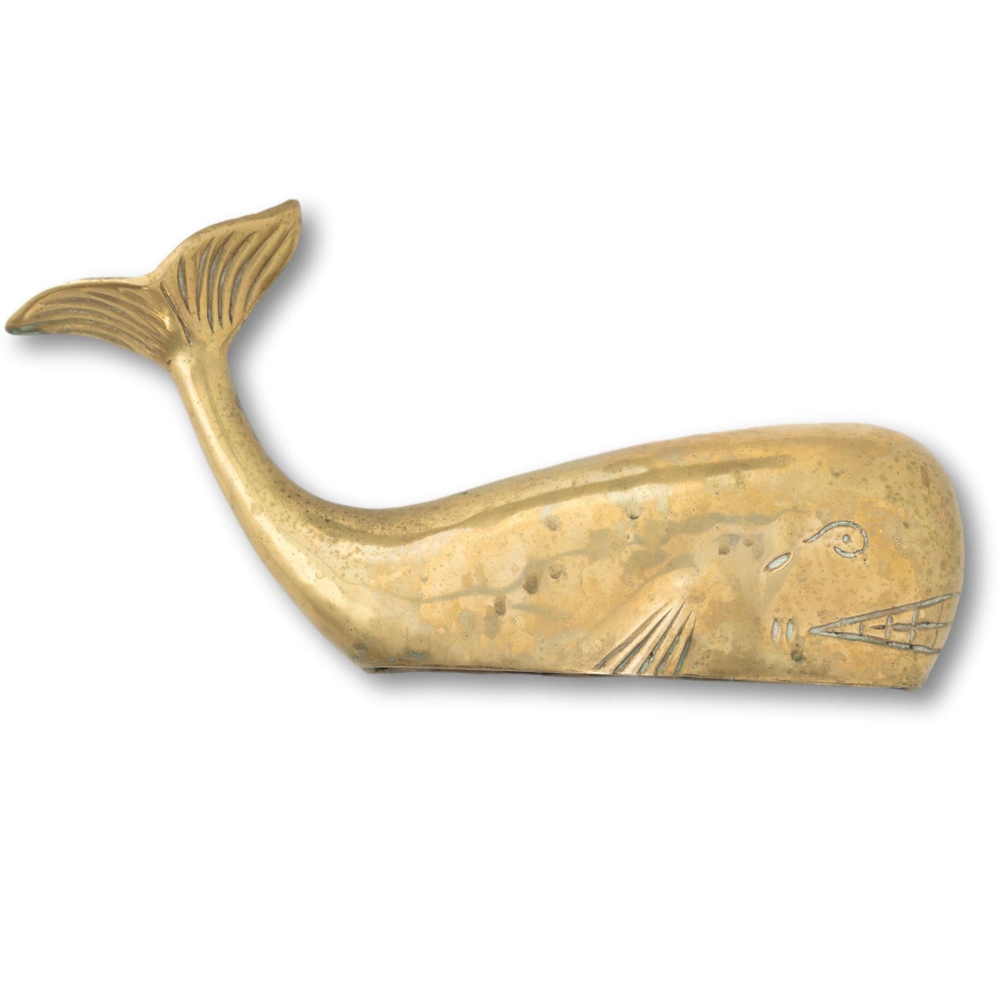 XL Brass Whale
