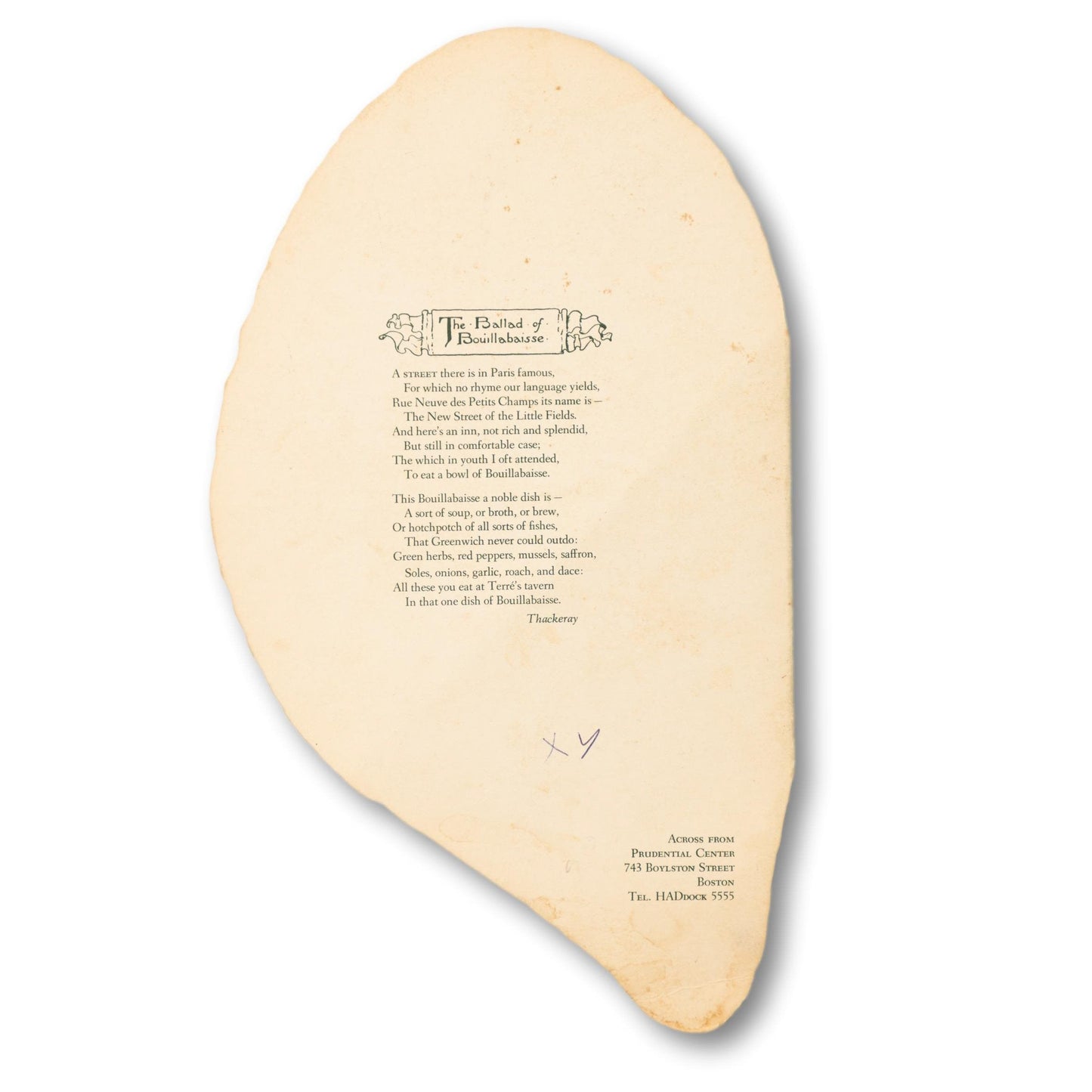 "Half Shell Boston" Menu + Matches