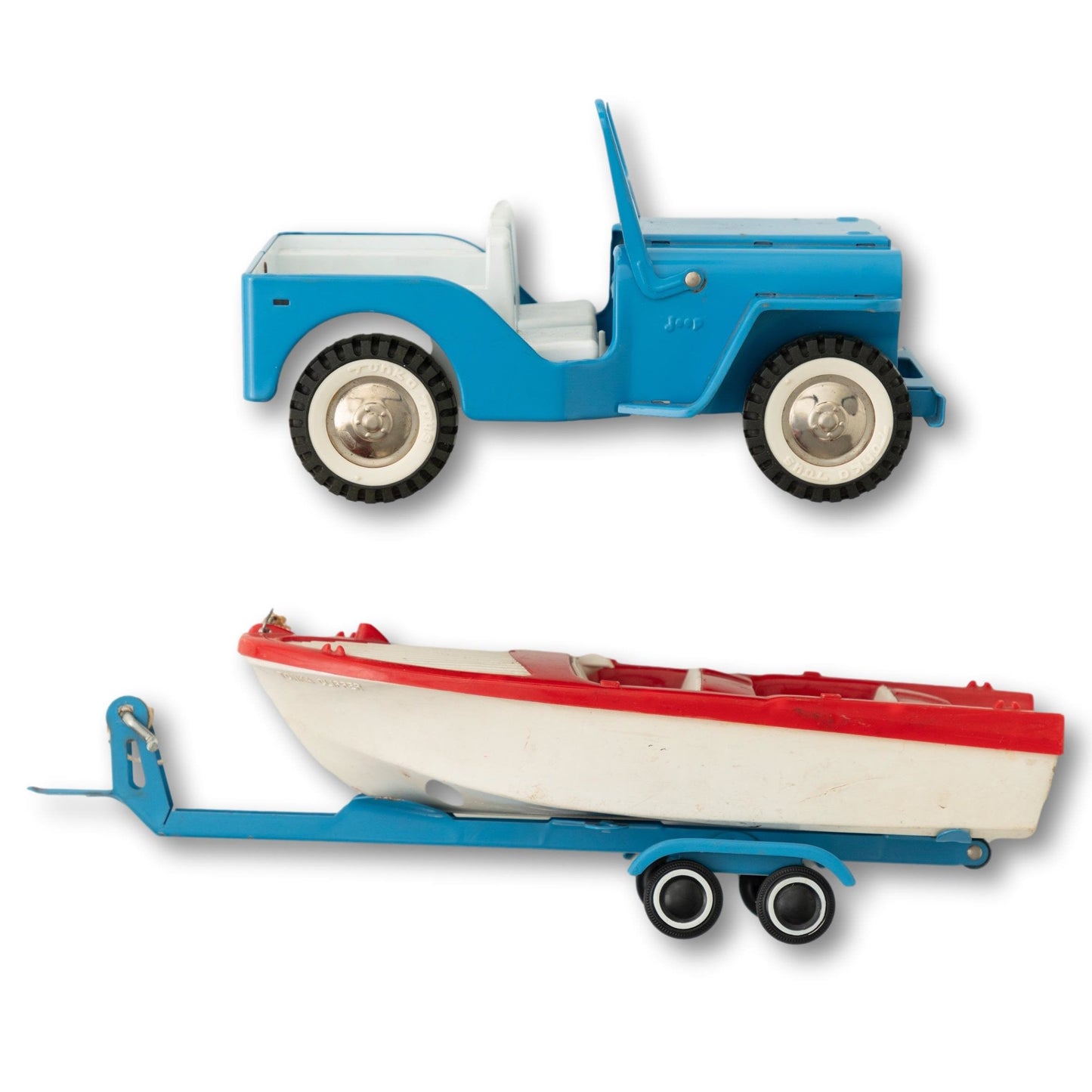 Tonka Jeep & Speed Boat on Trailer