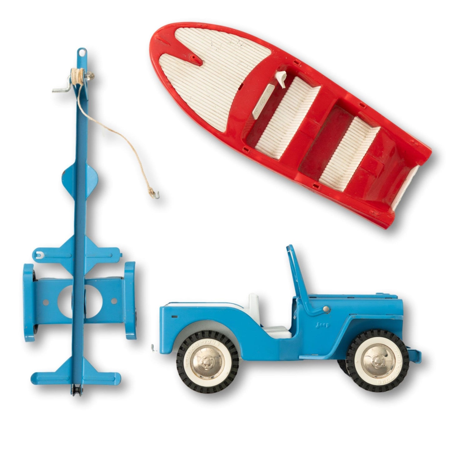 Tonka Jeep & Speed Boat on Trailer