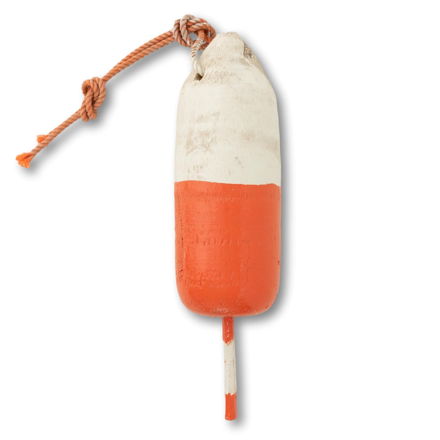 White & Orange Wood Buoy