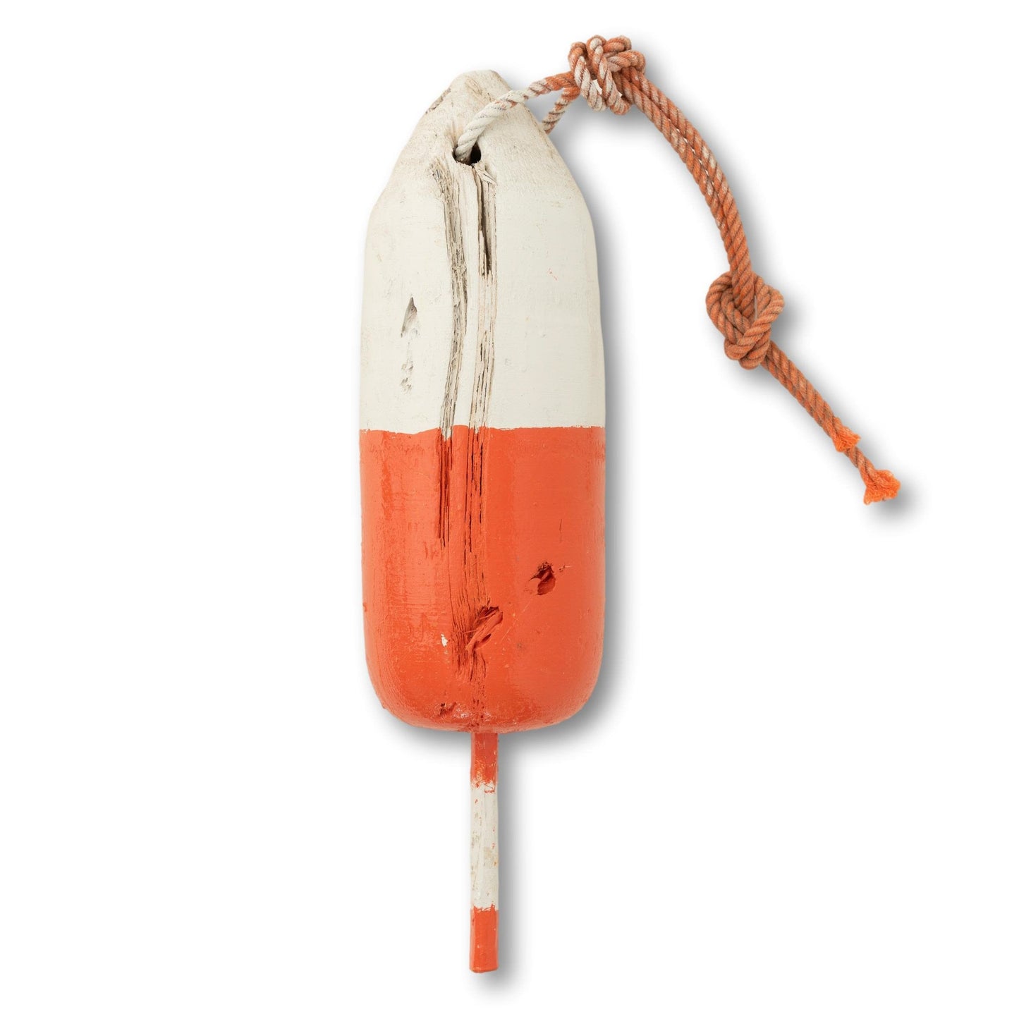 White & Orange Wood Buoy