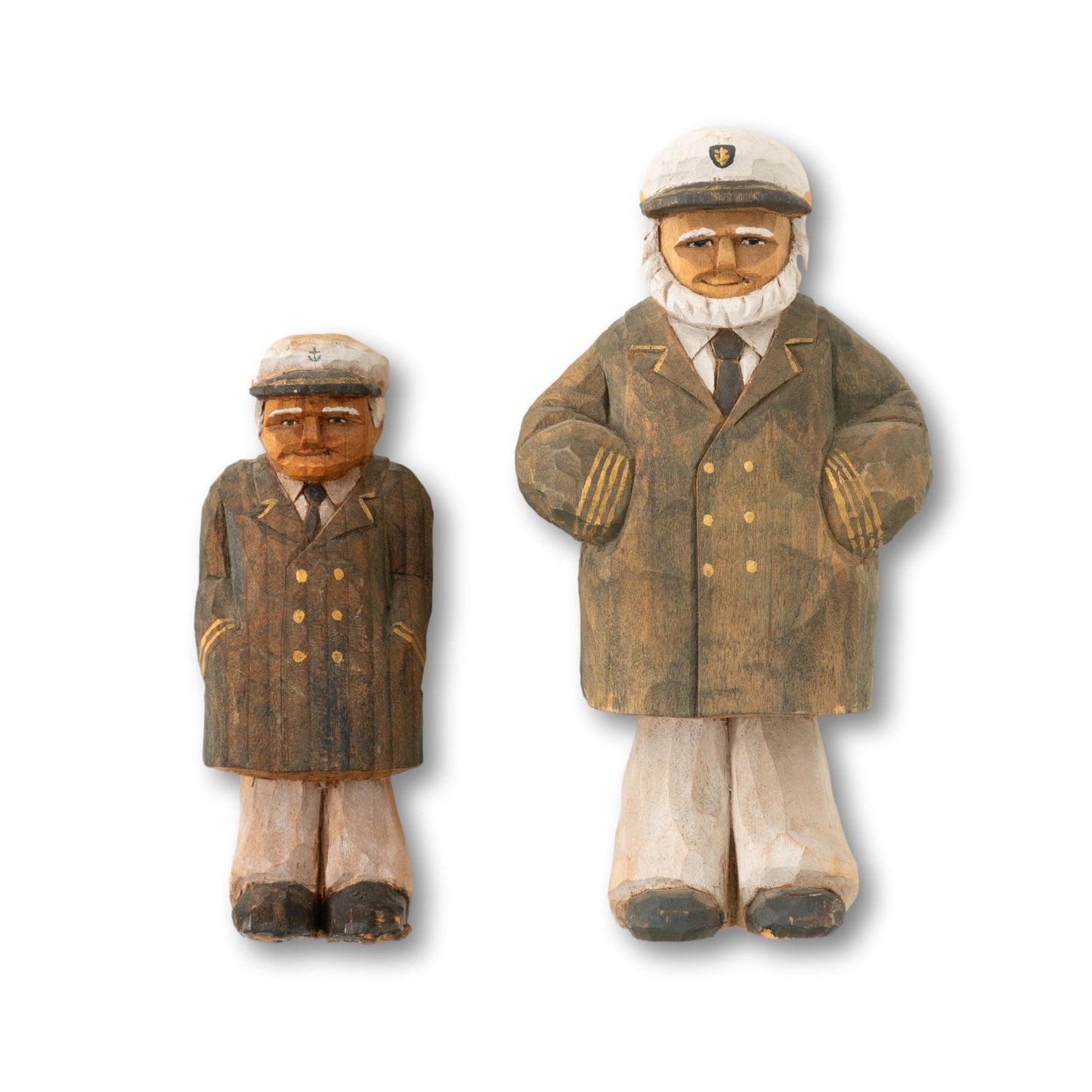 Pair of Carved Captains