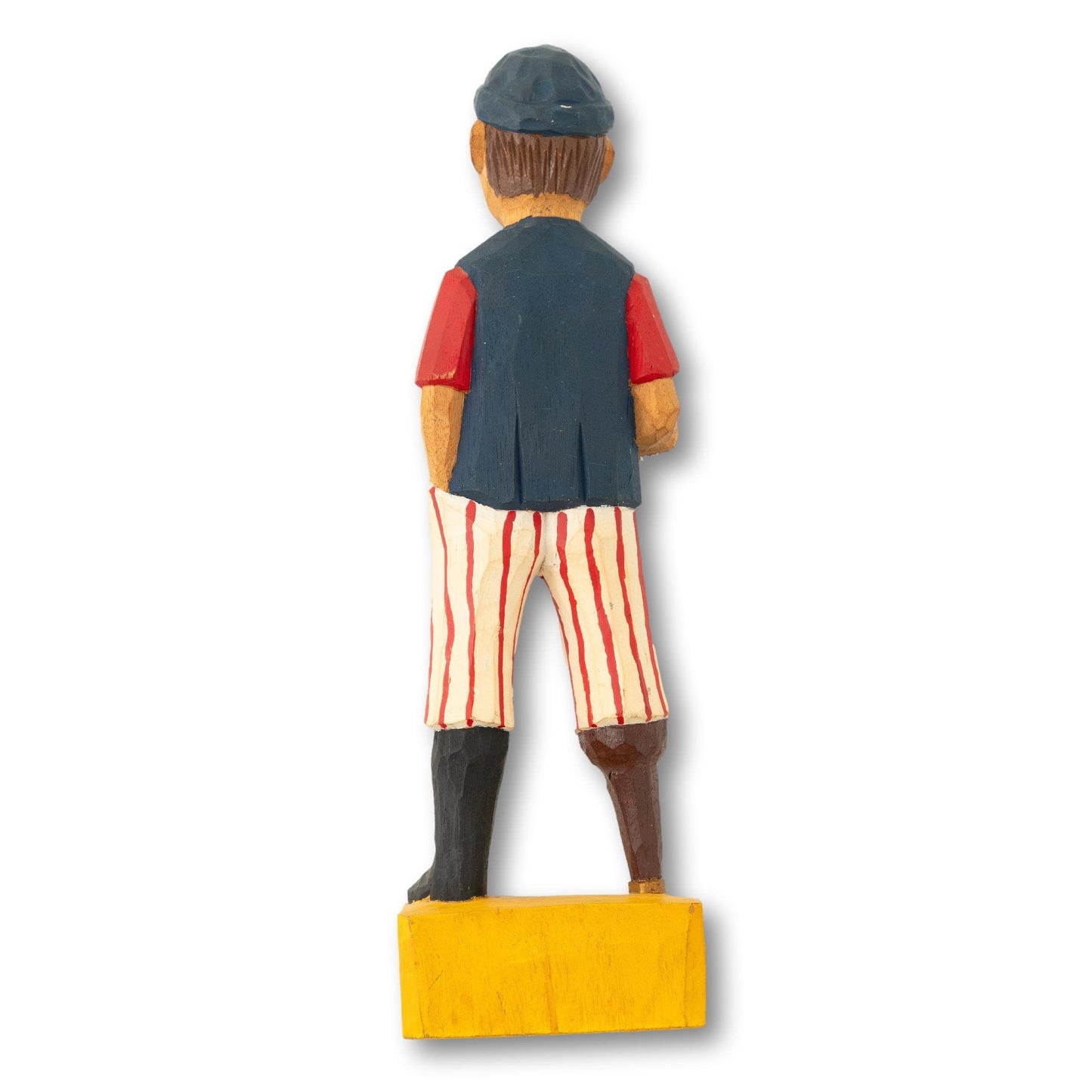 12" Carved Peg Leg Pirate