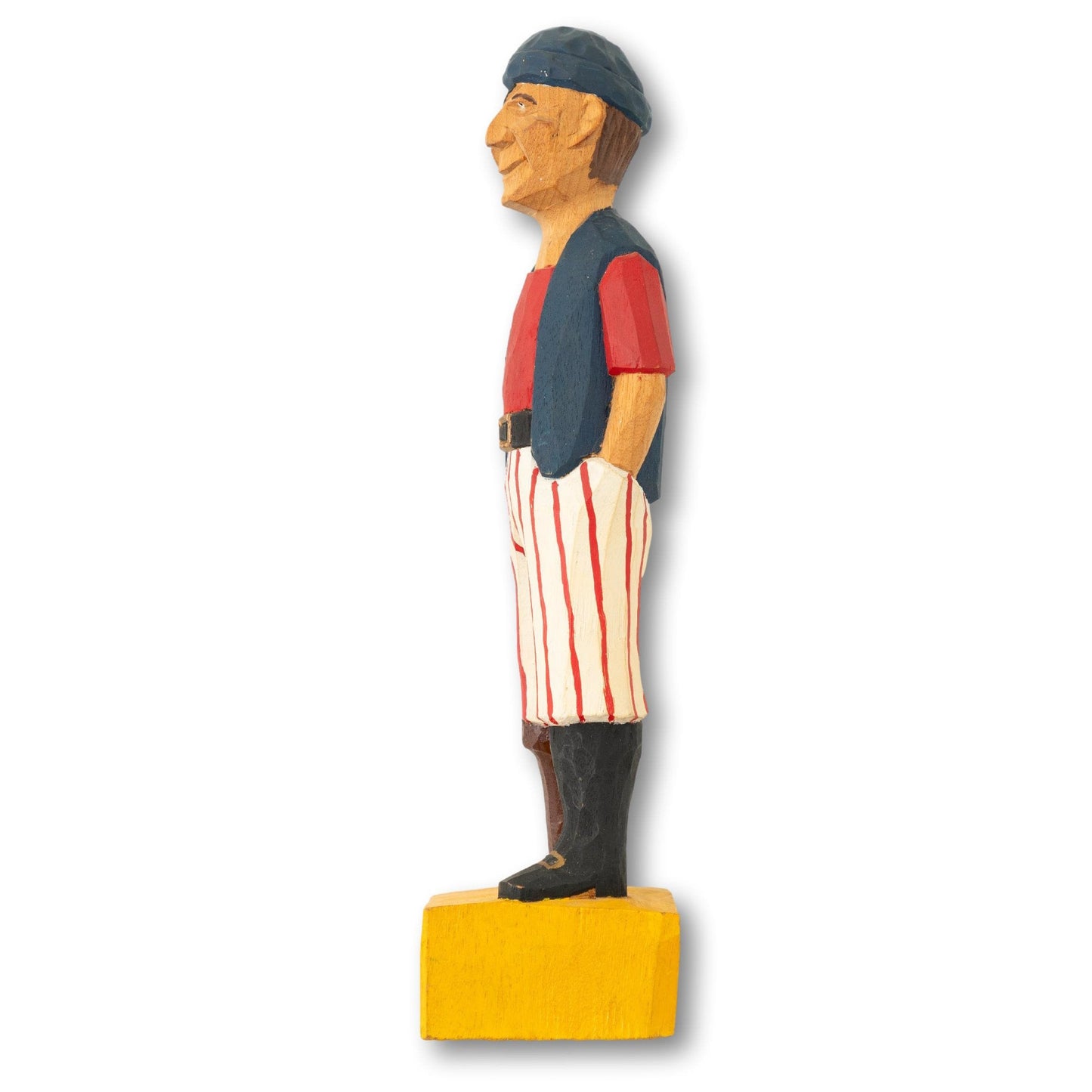 12" Carved Peg Leg Pirate