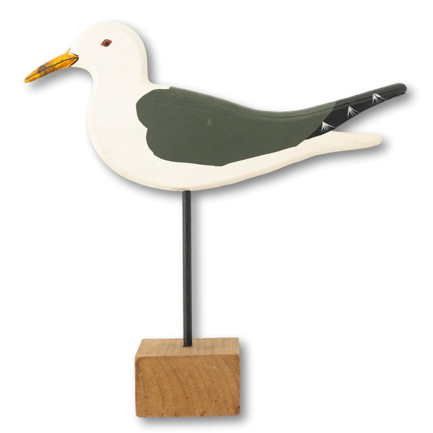 Wood Seagull on Stand