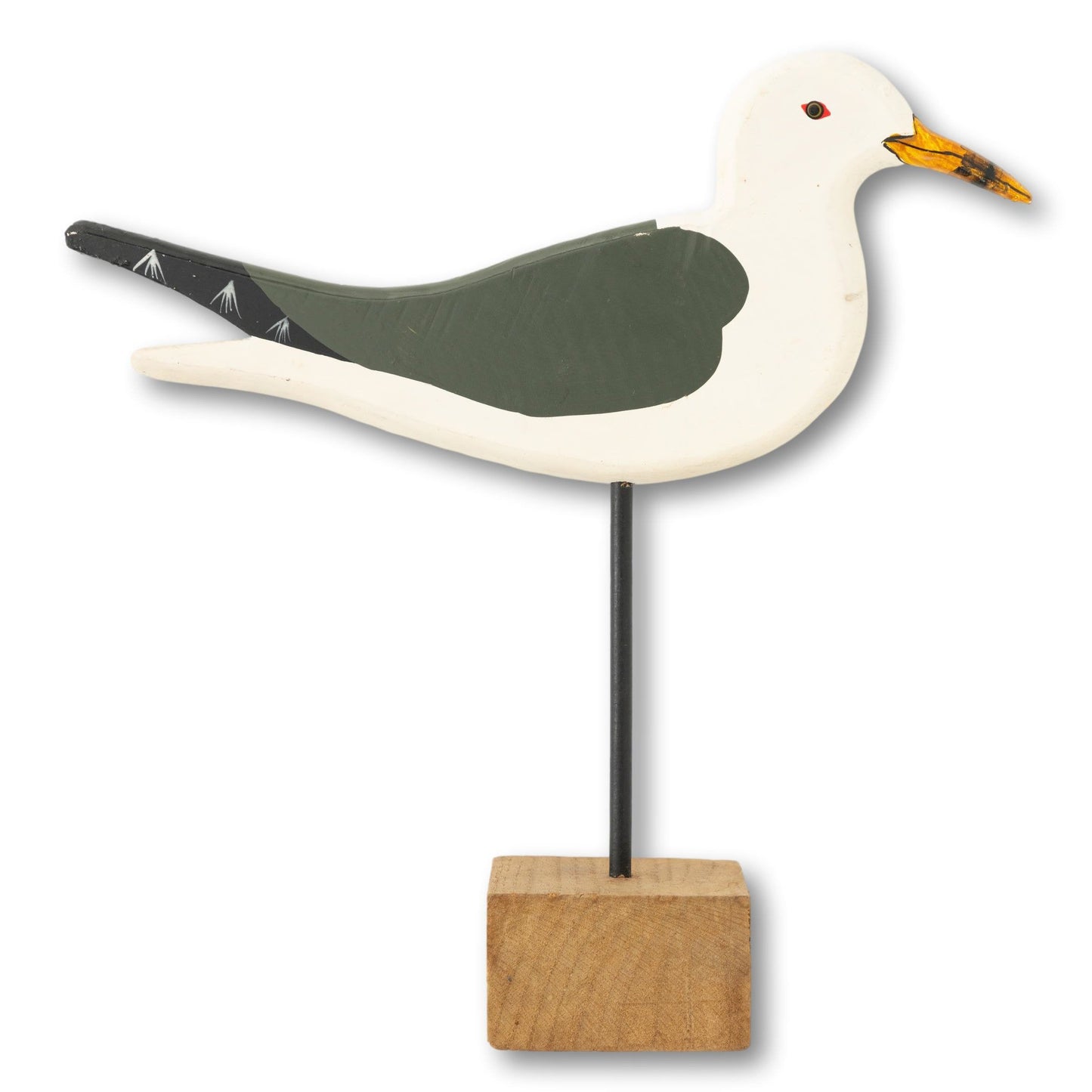 Wood Seagull on Stand