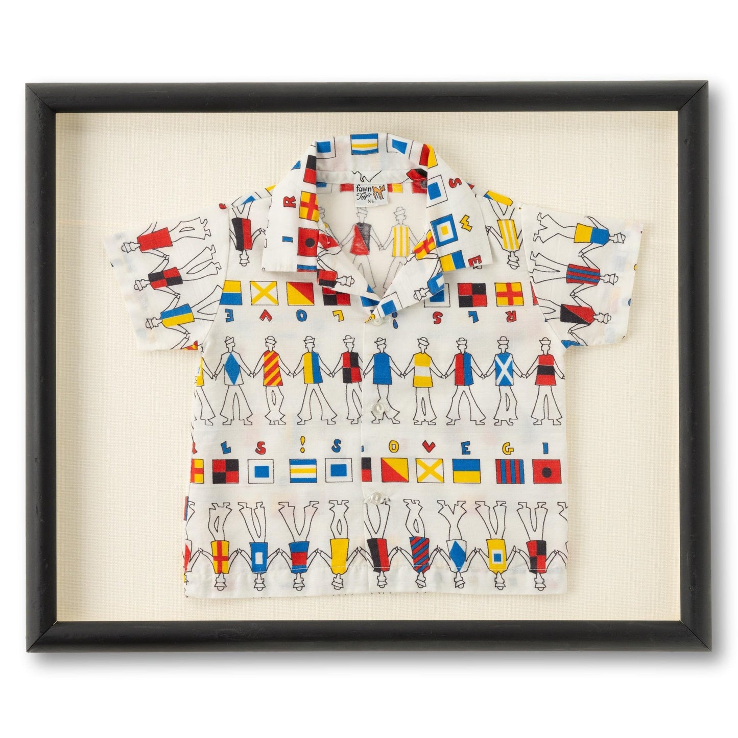 Vintage Kids Signal Shirt in Shadow Box Frame