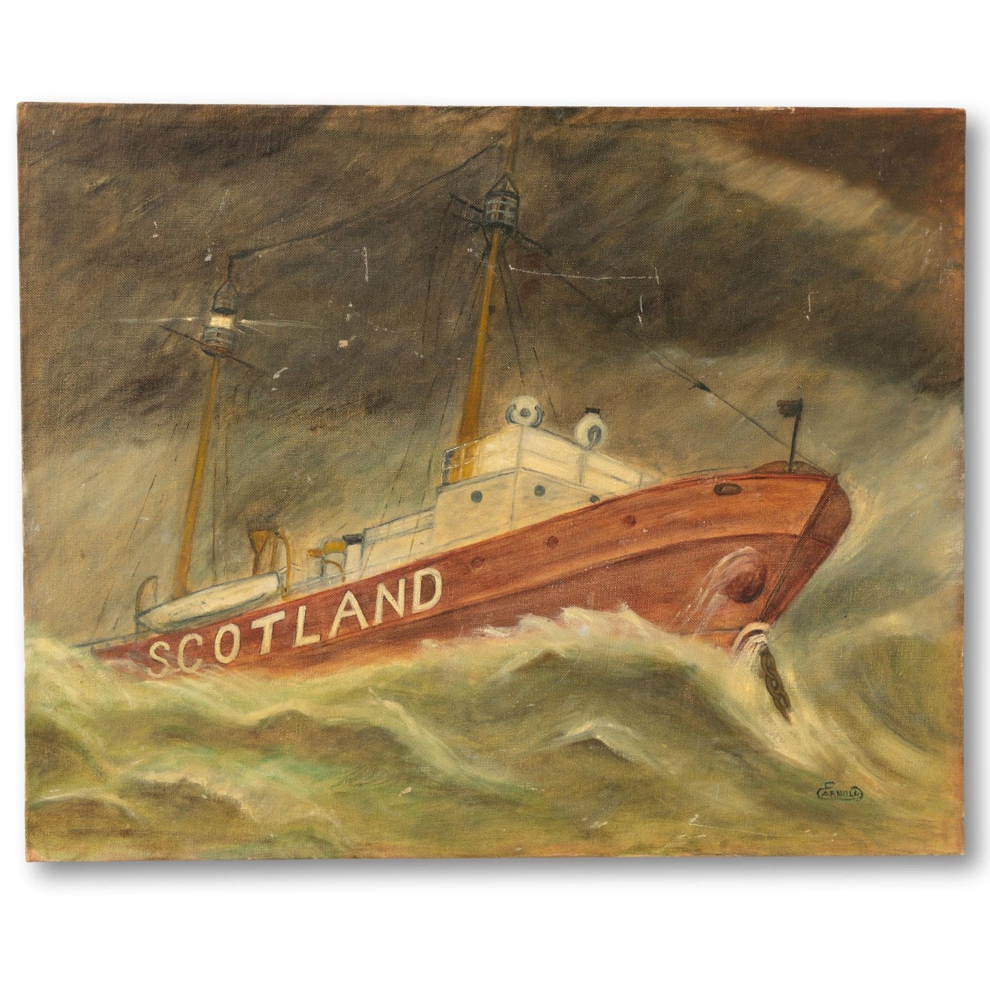 Scotland Lightship Painting