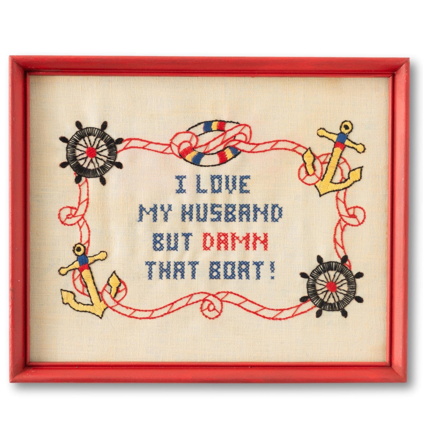 "Damn That Boat" Needlework