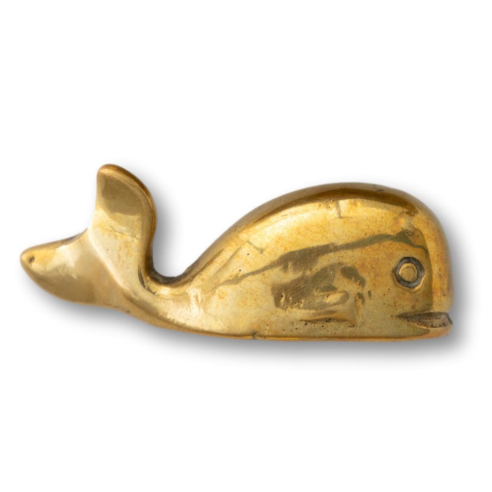 Brass Whale Map Weights