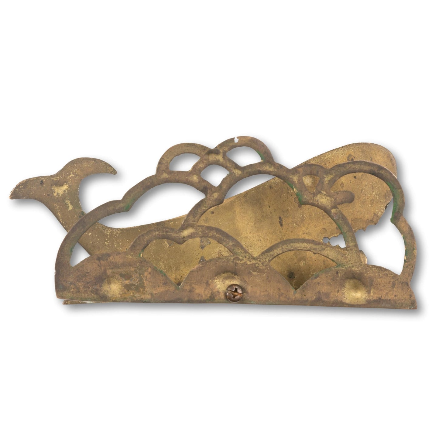 Brass Whale Letter or Napkin Holder