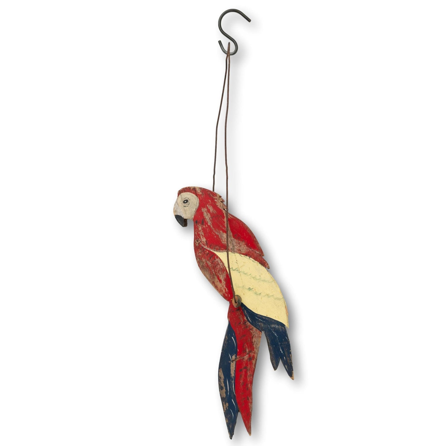 Hanging Wood Parrot