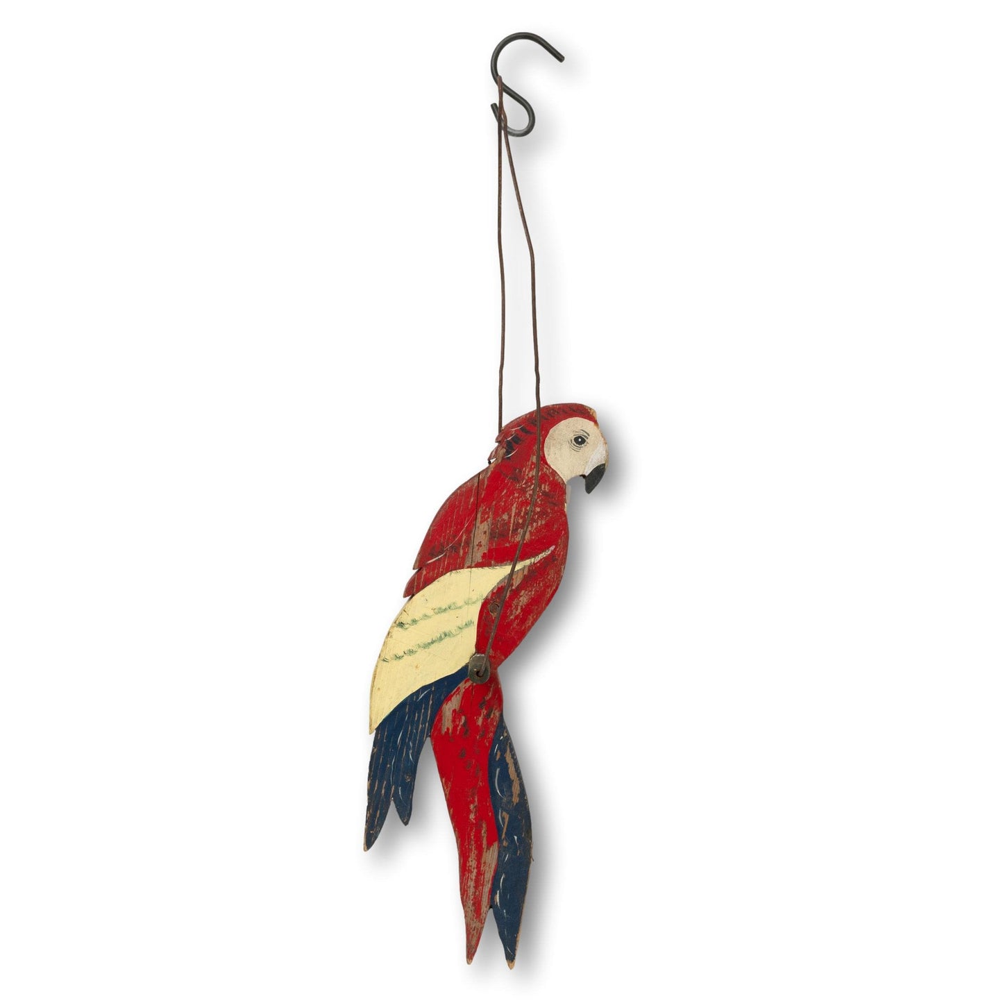 Hanging Wood Parrot